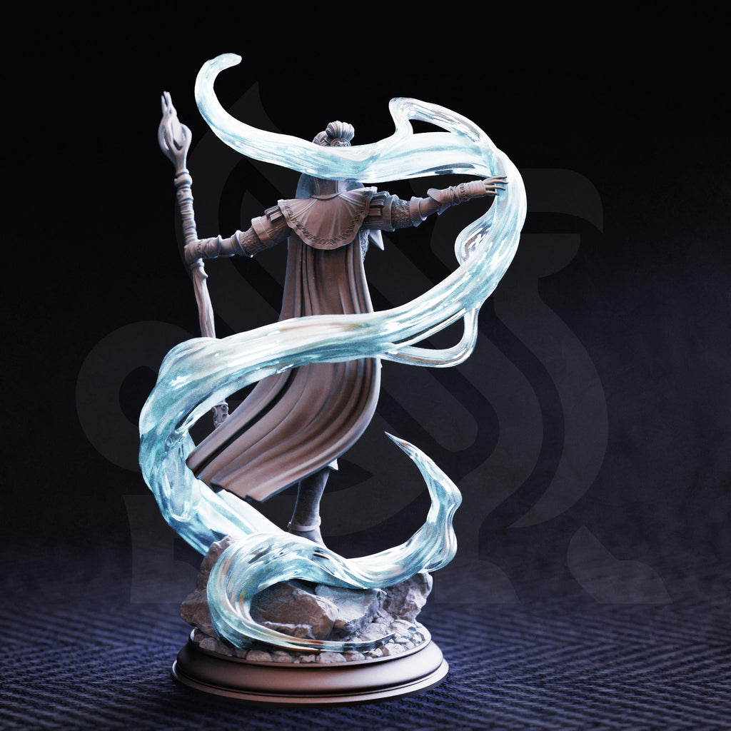 Female Half-Elf Sorcerer Miniature - Molly Cliffburn, Half-Elf Sorcerer Officer - DM Stash