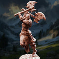 Female Half-Orc Barbarian Miniature - Tekrana of the Bloodfangs - DM Stash