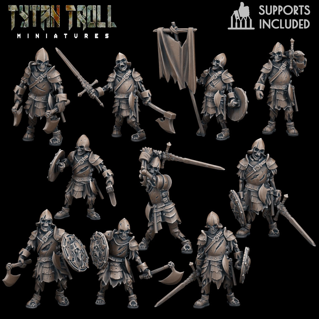 Gepanzerte Skelettkrieger (10er- oder 20er-Pack) - TytanTroll