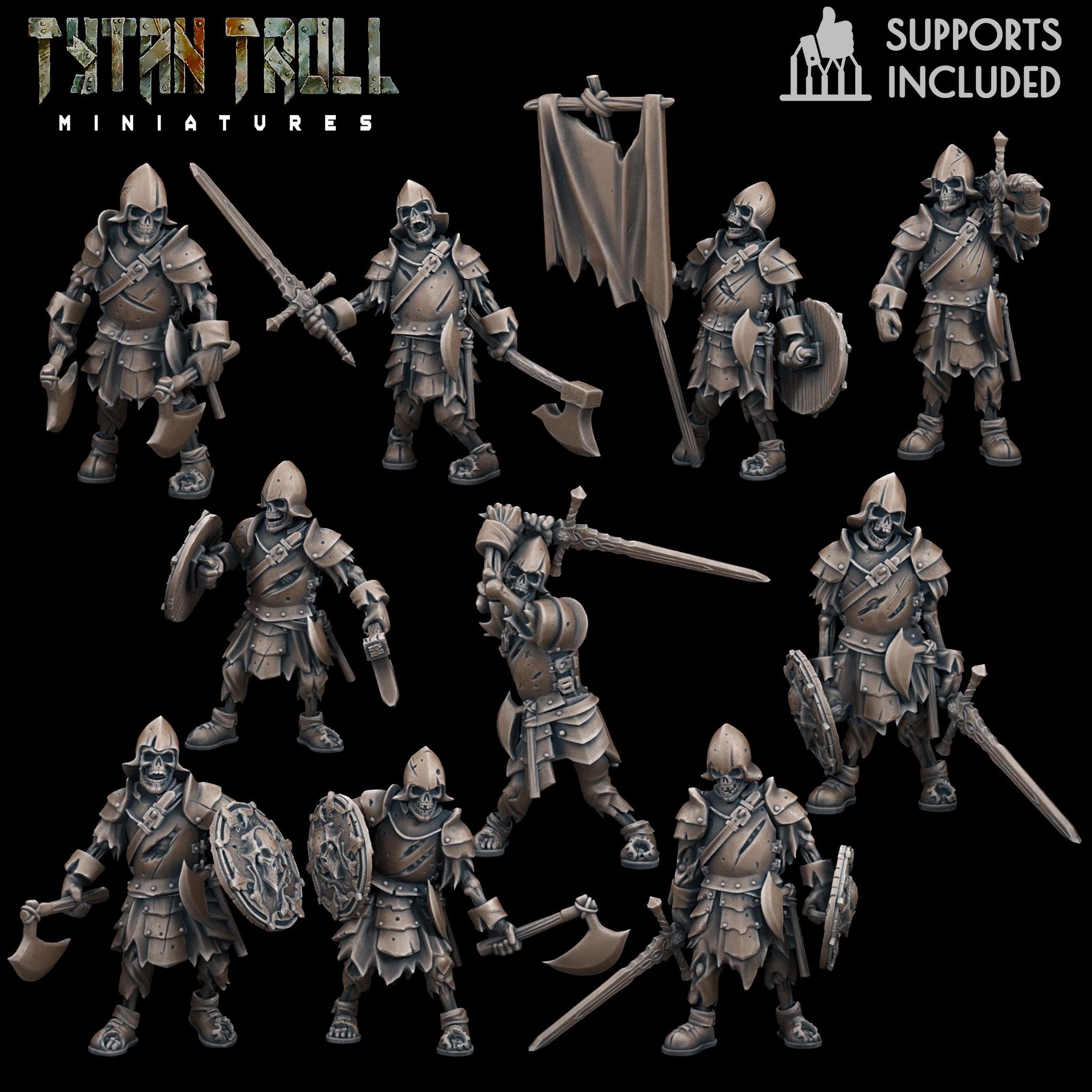 Gepanzerte Skelettkrieger (10er- oder 20er-Pack) - TytanTroll