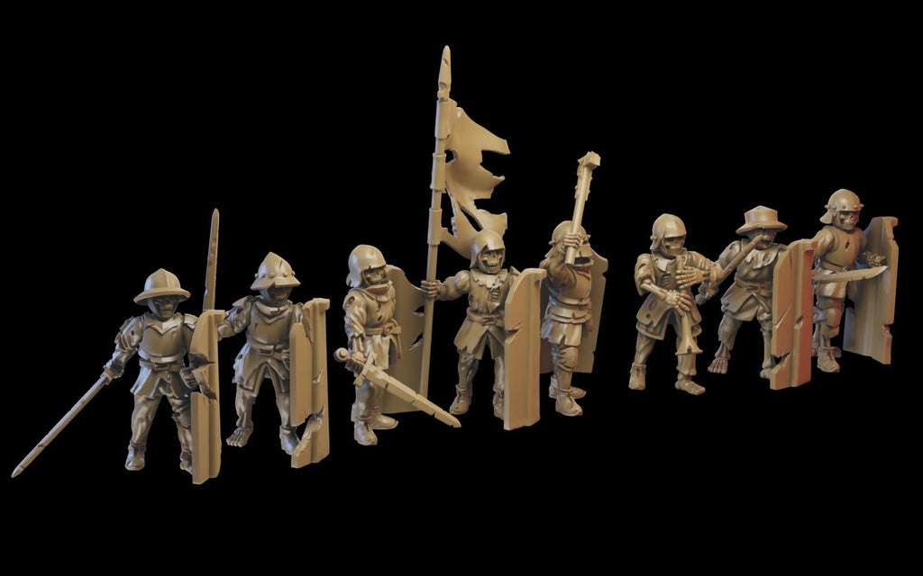 Skeleton Infantry Build Kit - 10 Models - Ilhadiel
