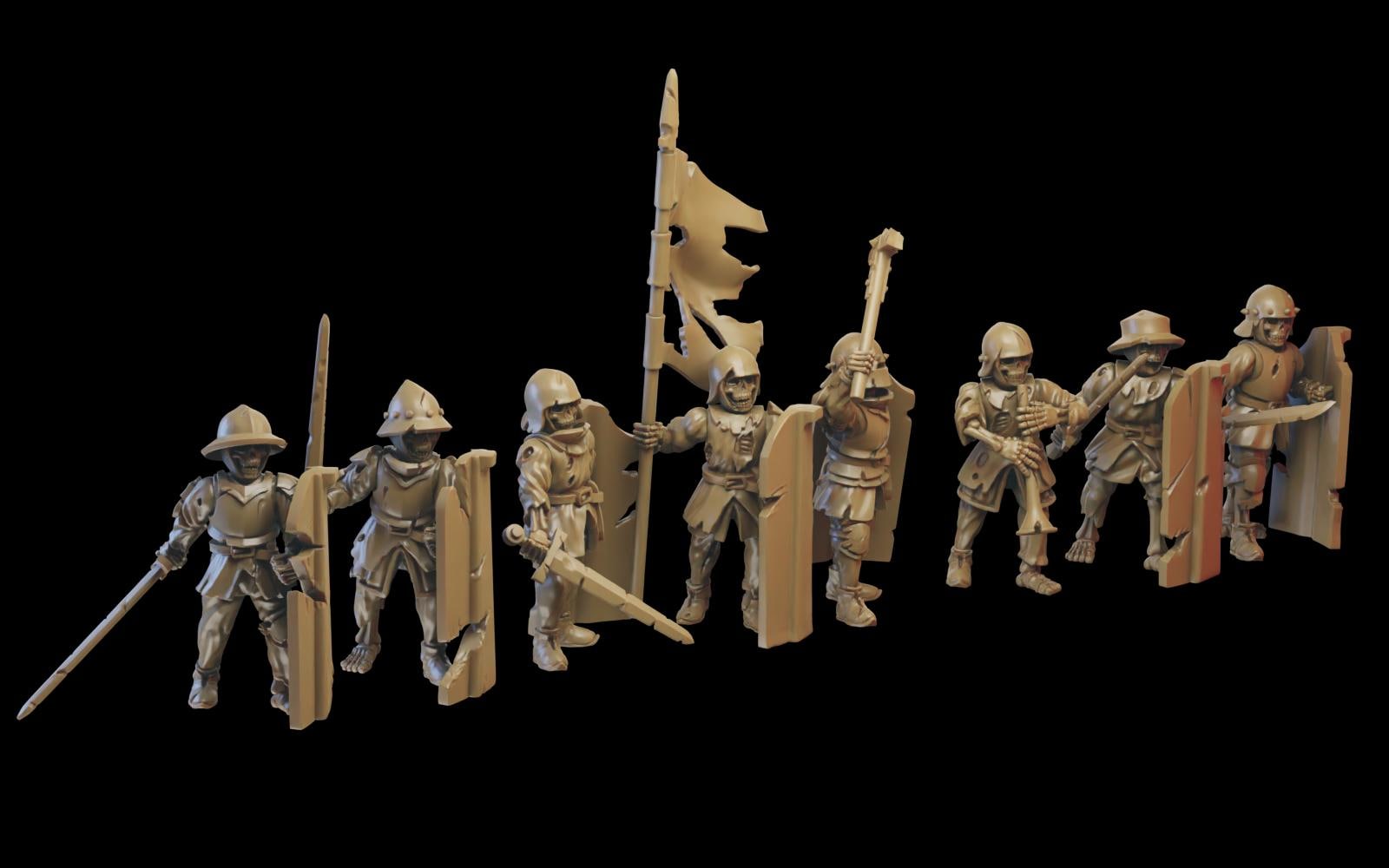 Skeleton Infantry Build Kit - 10 Models - Ilhadiel