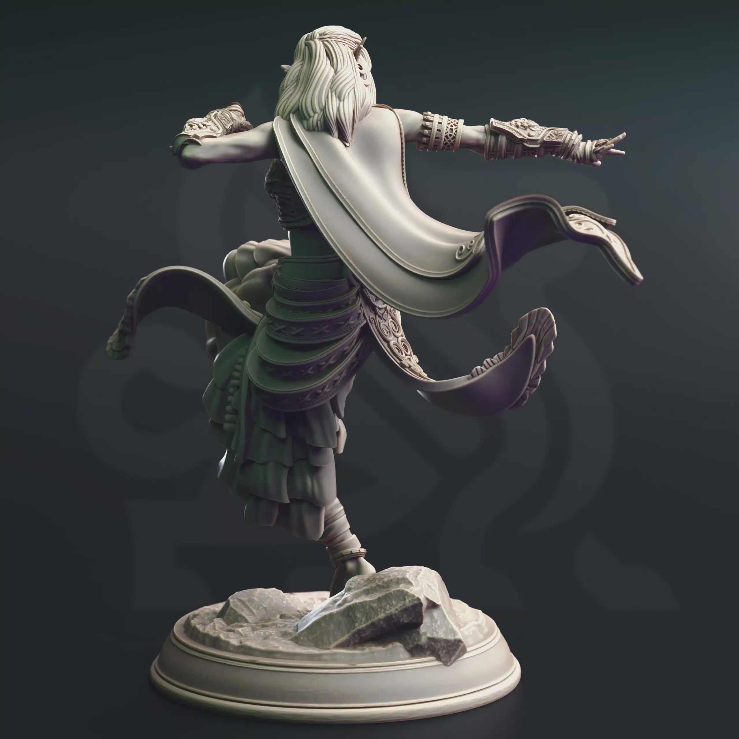 Female Elf Monk Miniature - Martial Artist RPG - Cahira - DM Stash