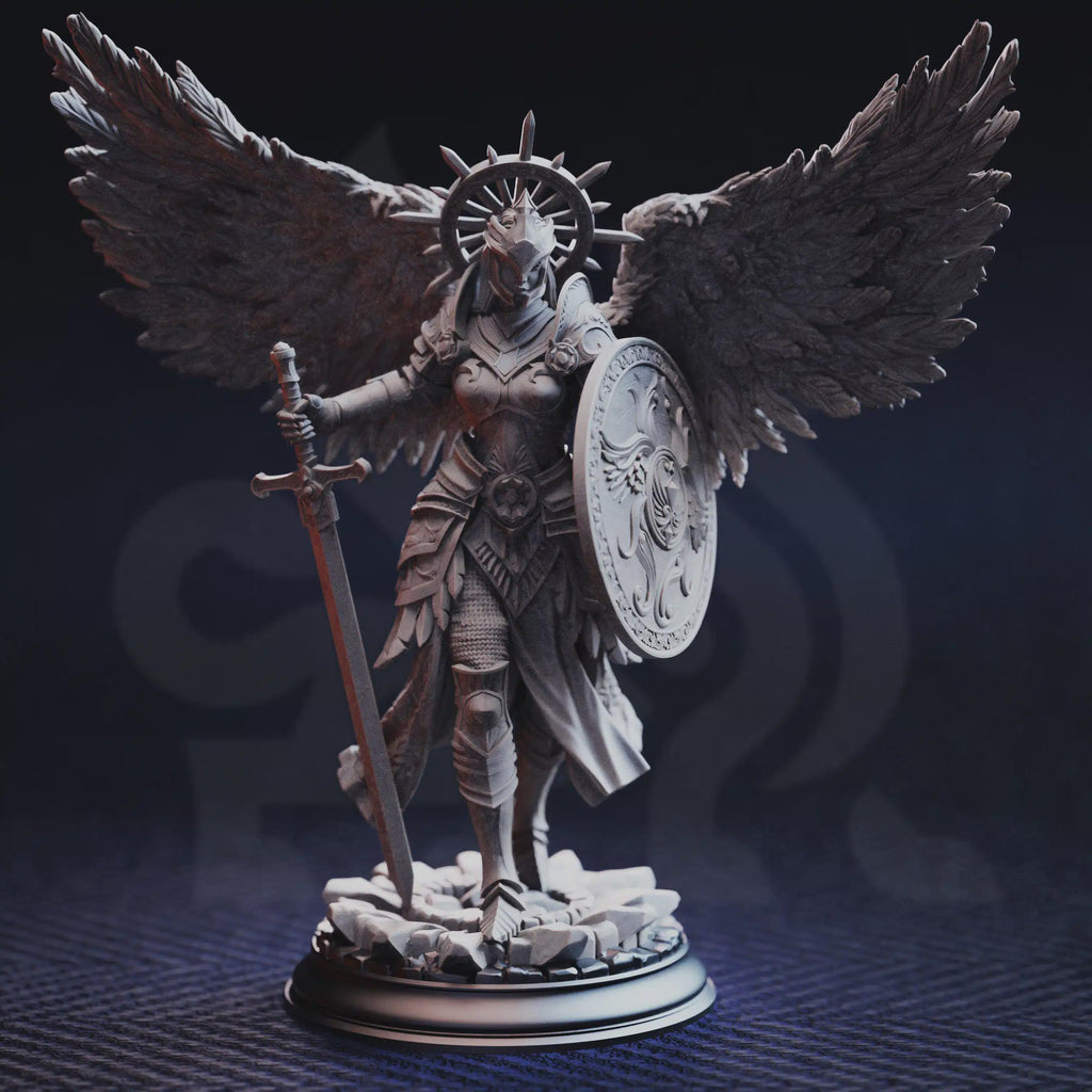 Celestial Female Paladin Miniature - Soleria, The Judge - DM Stash