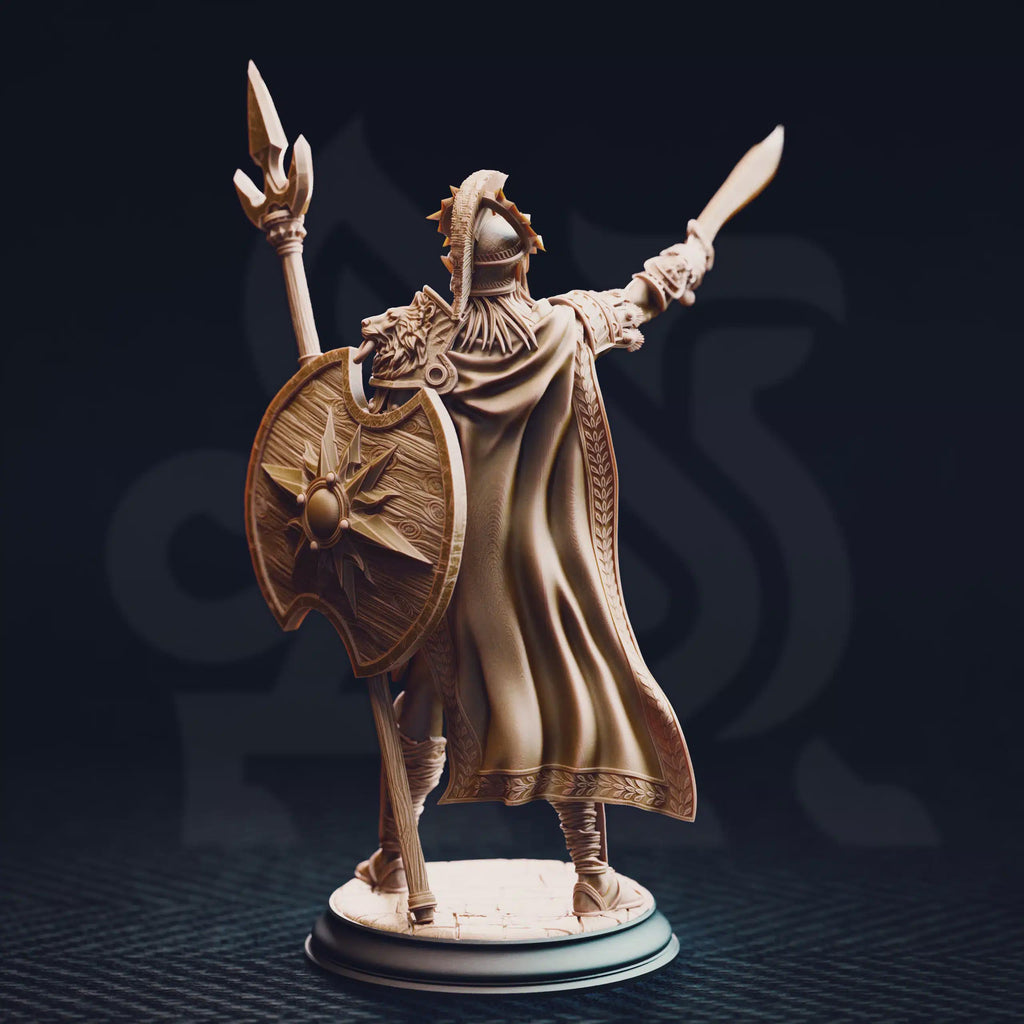Elf Fighter Miniature - Vilryn Kaedrys, Sun Elf Gladiator - DM Stash