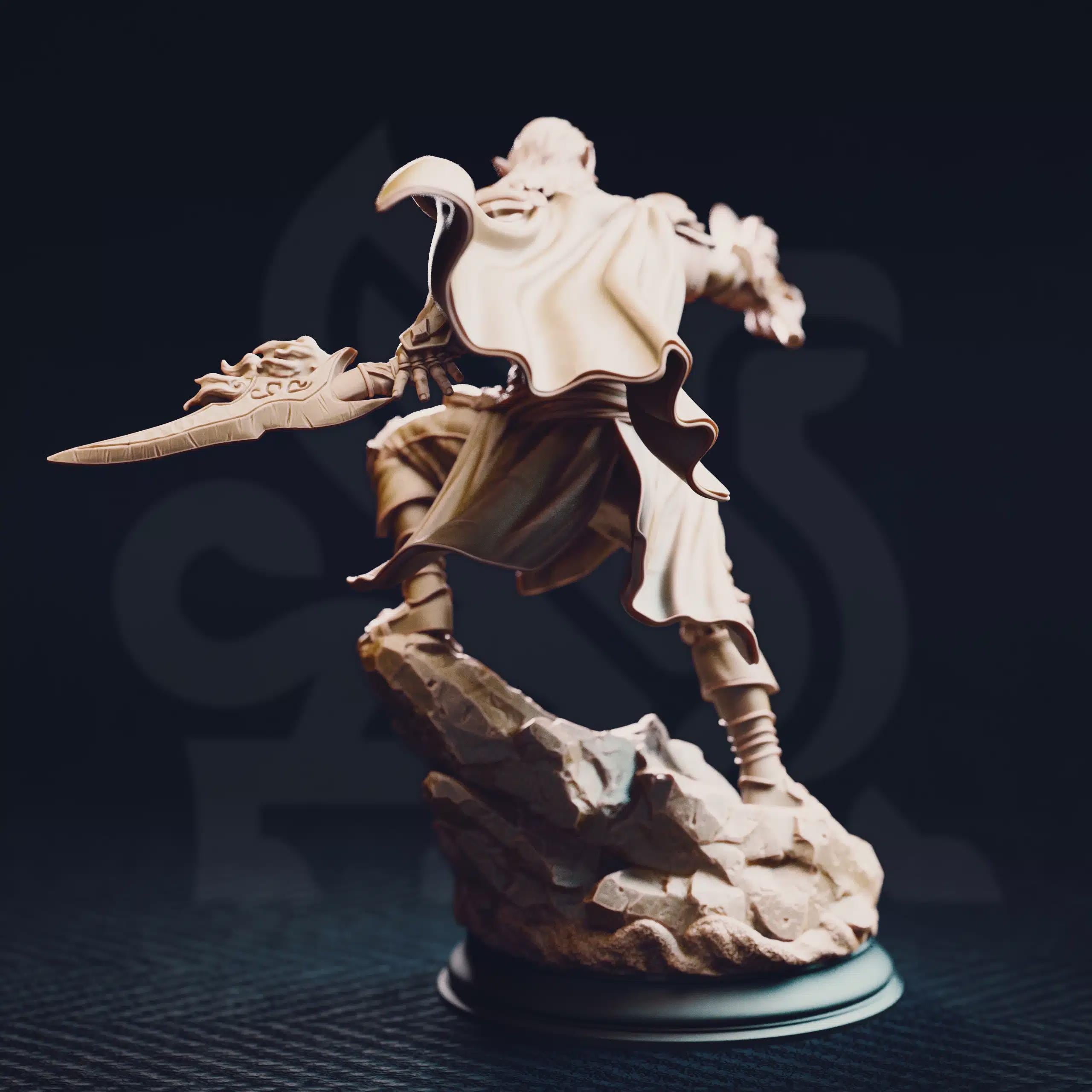 Elf Paladin Fighter Miniature - Reyvith the Valiant, Valadhar Veteran - DM Stash