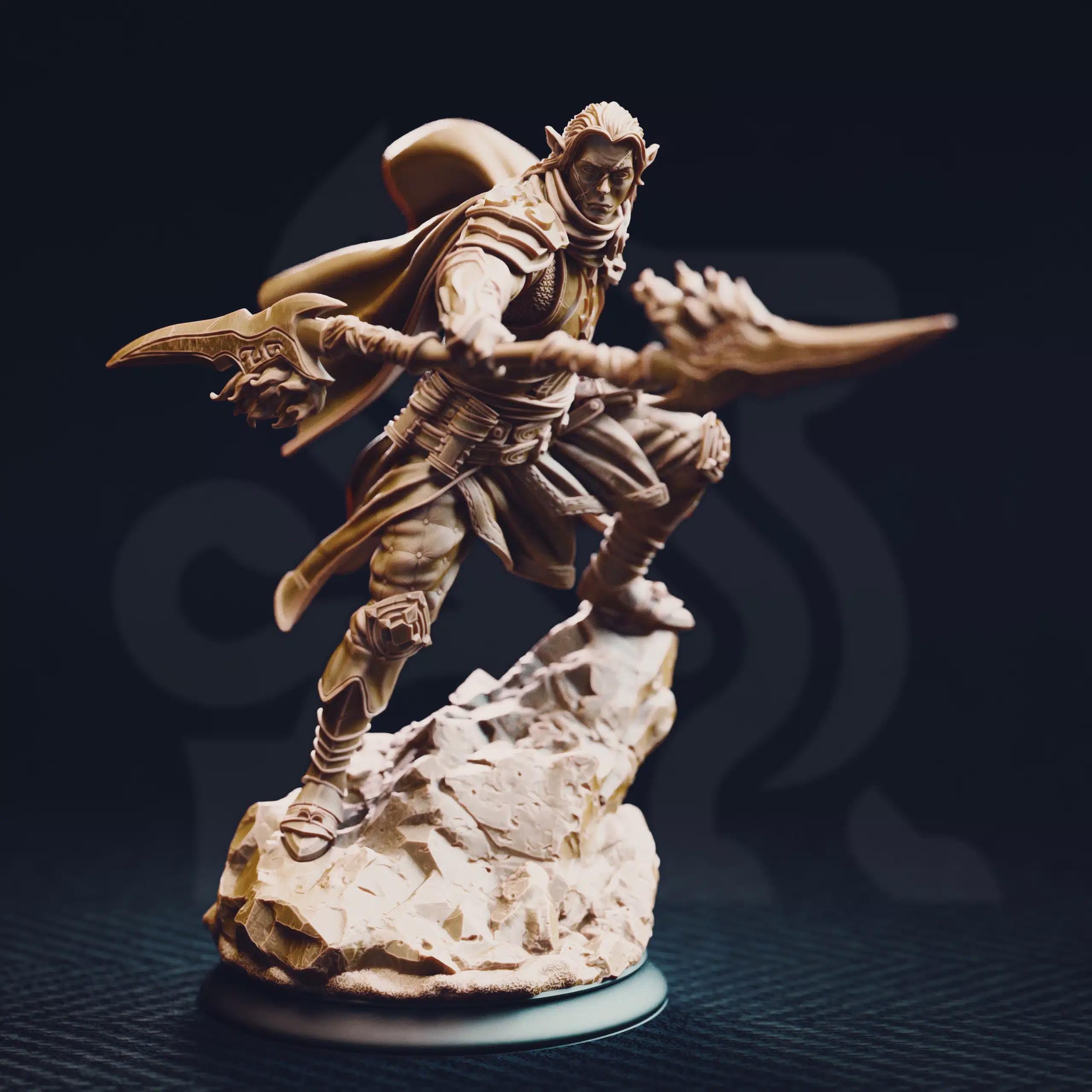 Elf Paladin Fighter Miniature - Reyvith the Valiant, Valadhar Veteran - DM Stash