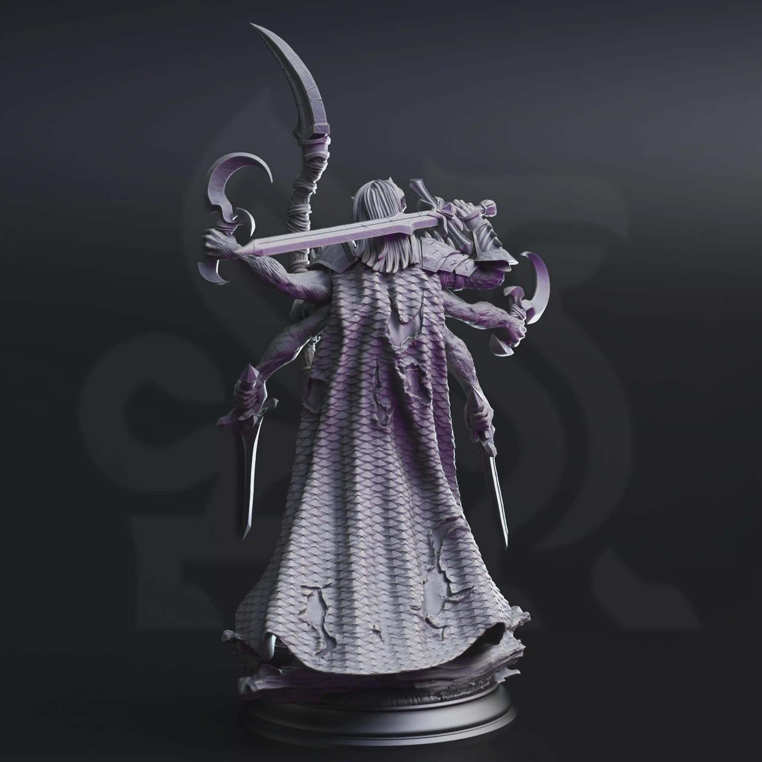 Dark Elf Monstrosity Miniature - Siltrak’thos, Knight from Beyond the Planes - DM Stash