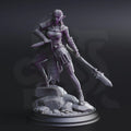 Female Drow Ranger Miniature - Vixa Indwynath, Drow Tracker of the Deep - DM Stash