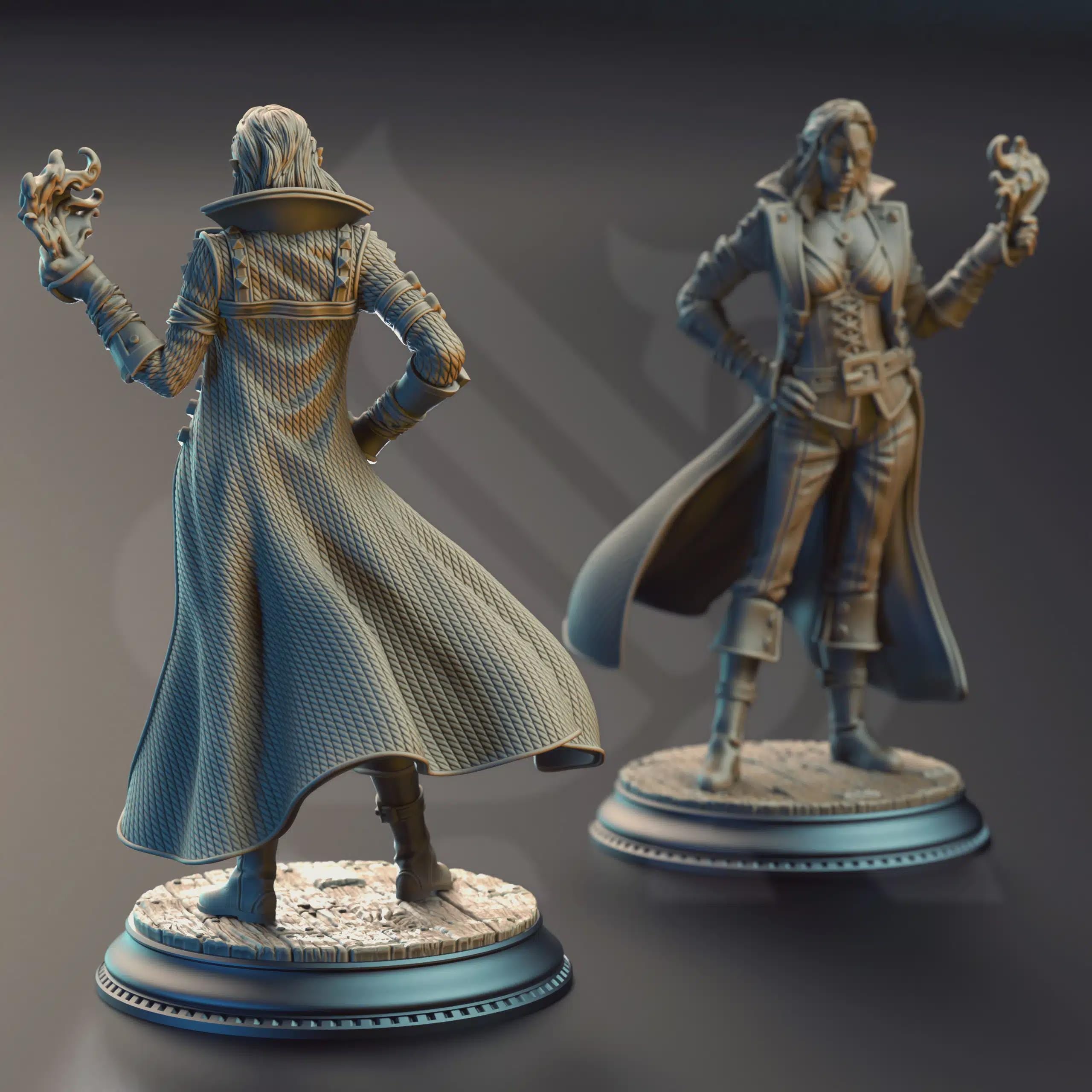 Female Elf Rogue Miniature - Charlotte-Anne, Gambler Rogue - DM Stash