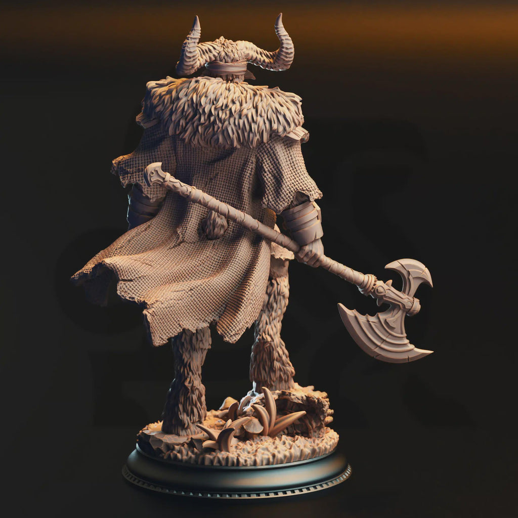 Satyr Barbarian Miniature - Jonah of the Badlands - DM Stash