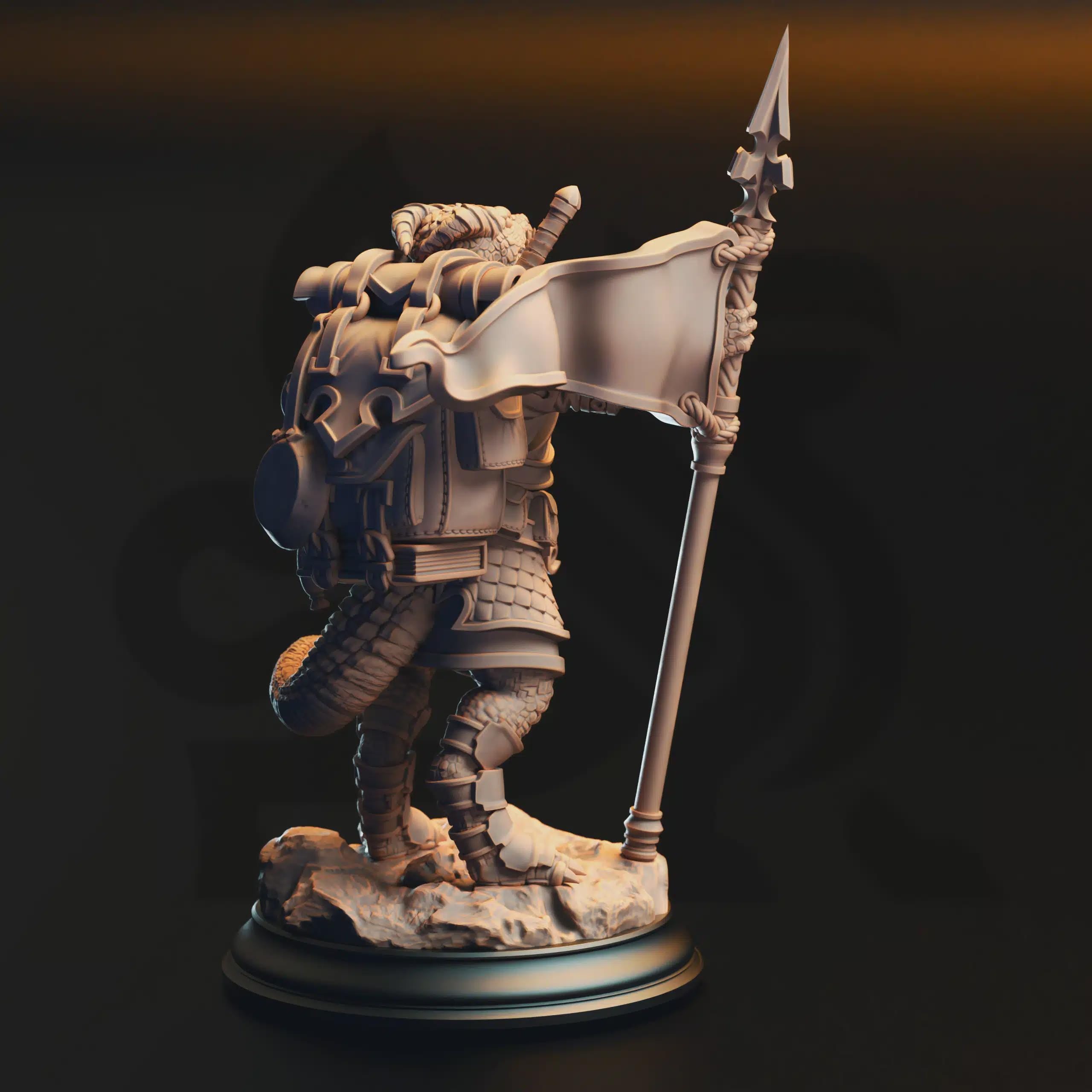 Kobold Paladin Miniature - Archemen the Stouthearted, Silver Kobold Squire - DM Stash