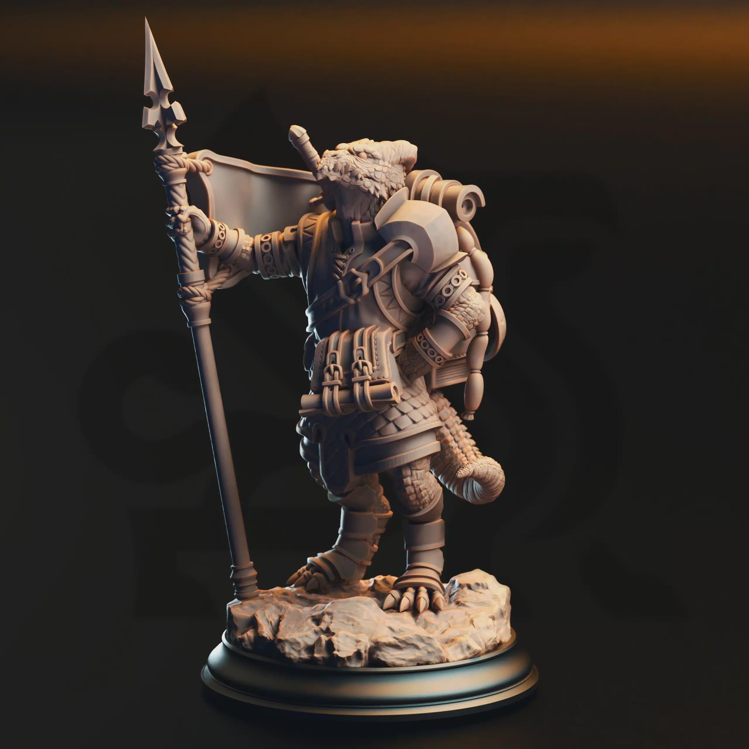 Kobold Paladin Miniature - Archemen the Stouthearted, Silver Kobold Squire - DM Stash