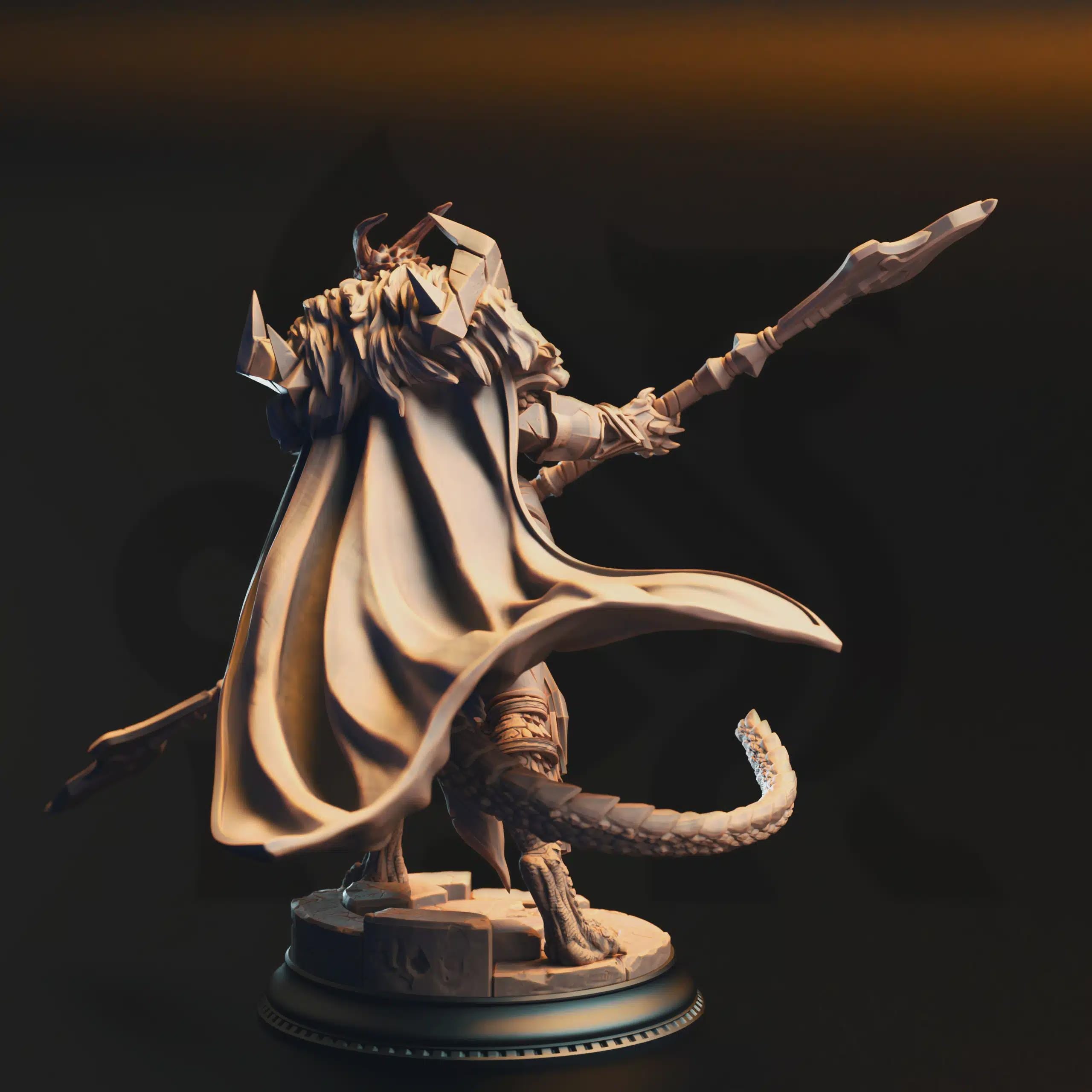 Dragonkin Paladin Miniature - Apokris the Resolute - DM Stash