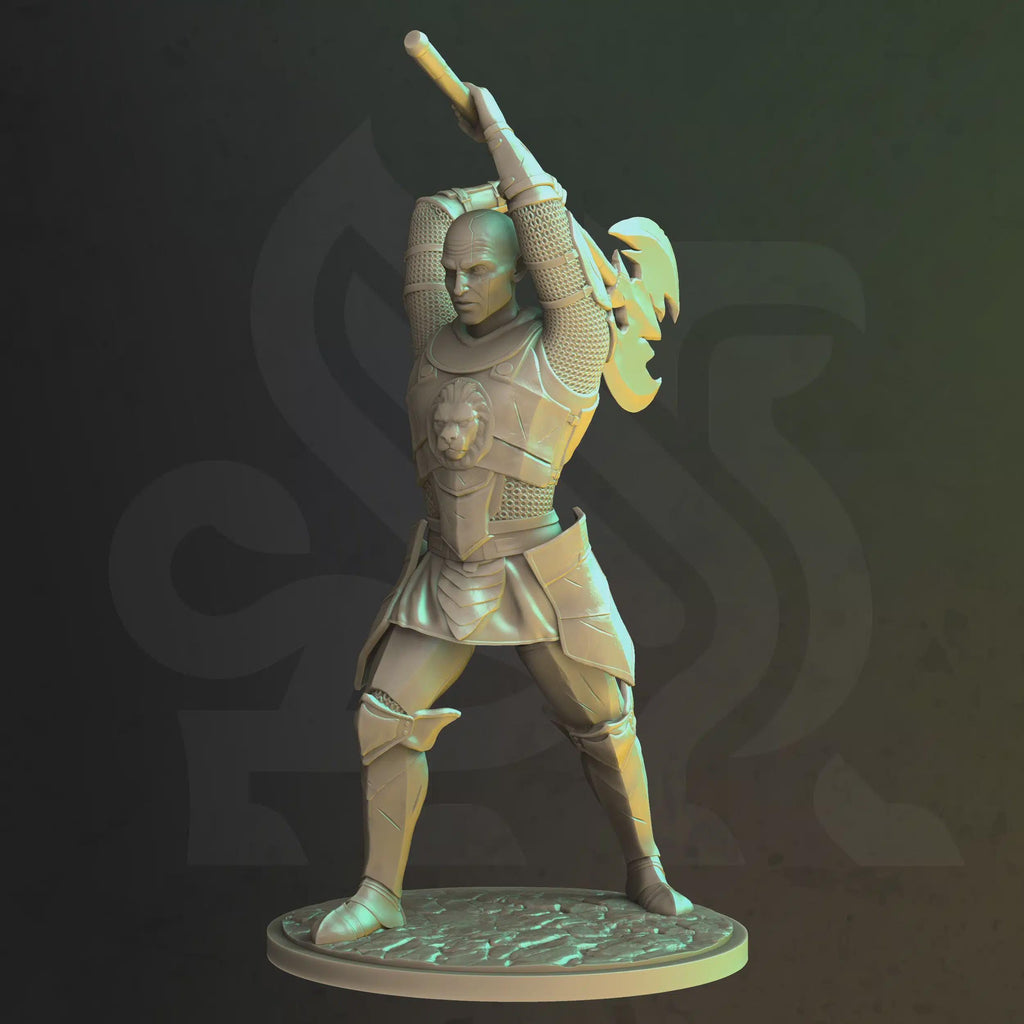 Goliath Barbarian Miniature - Runs on Wind, Knight of the Lion - DM Stash