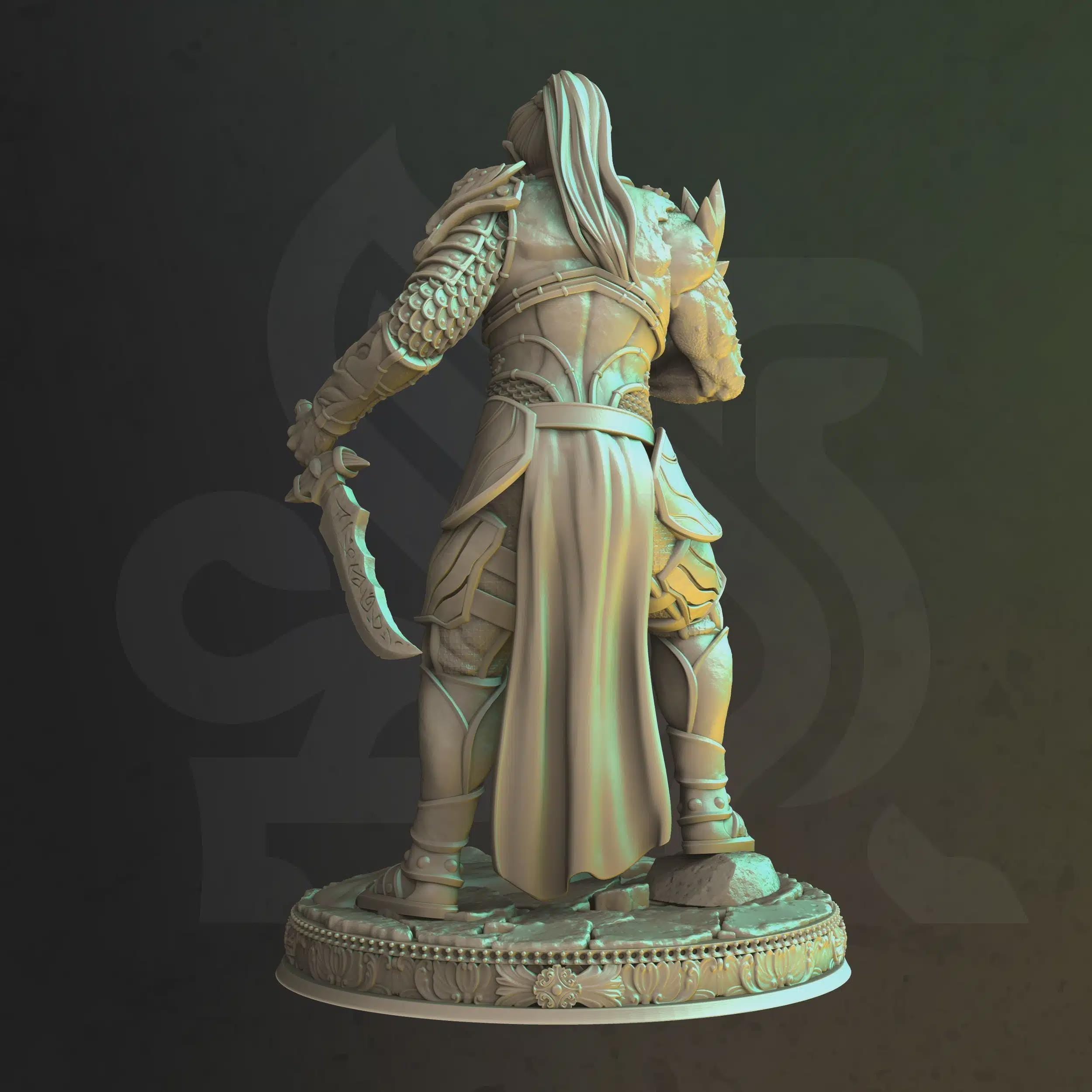 Elf Fighter Miniature - Ash Of Goltia, Champion Of The Talon - DM Stash