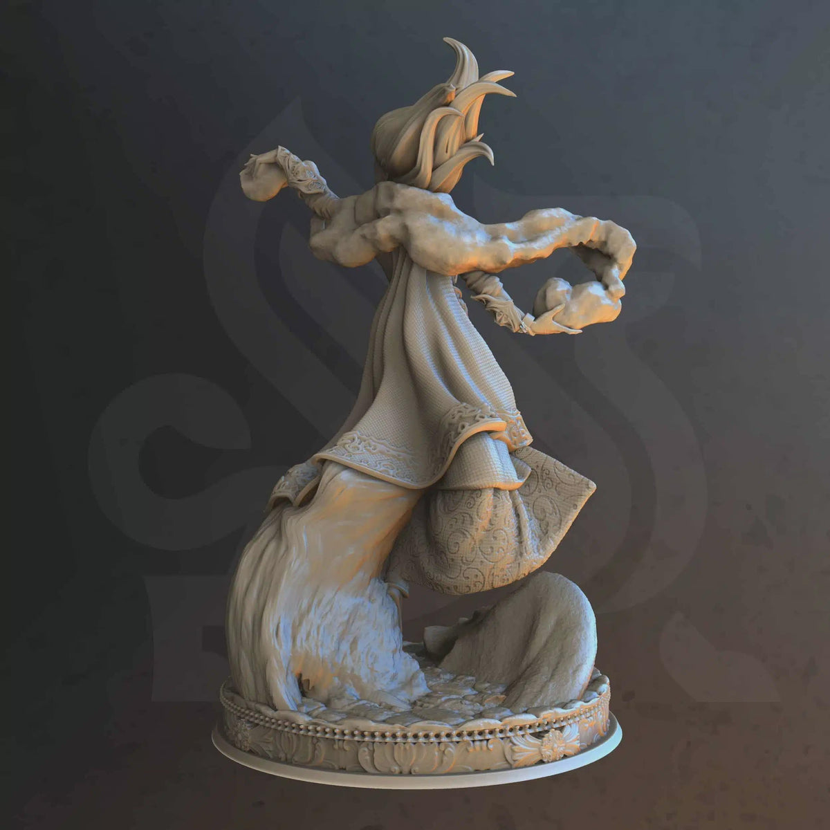 Archmaester Mask Female Elf Wizard Miniature - Tharimaeth, Archmaester of Golden Wisdom ...