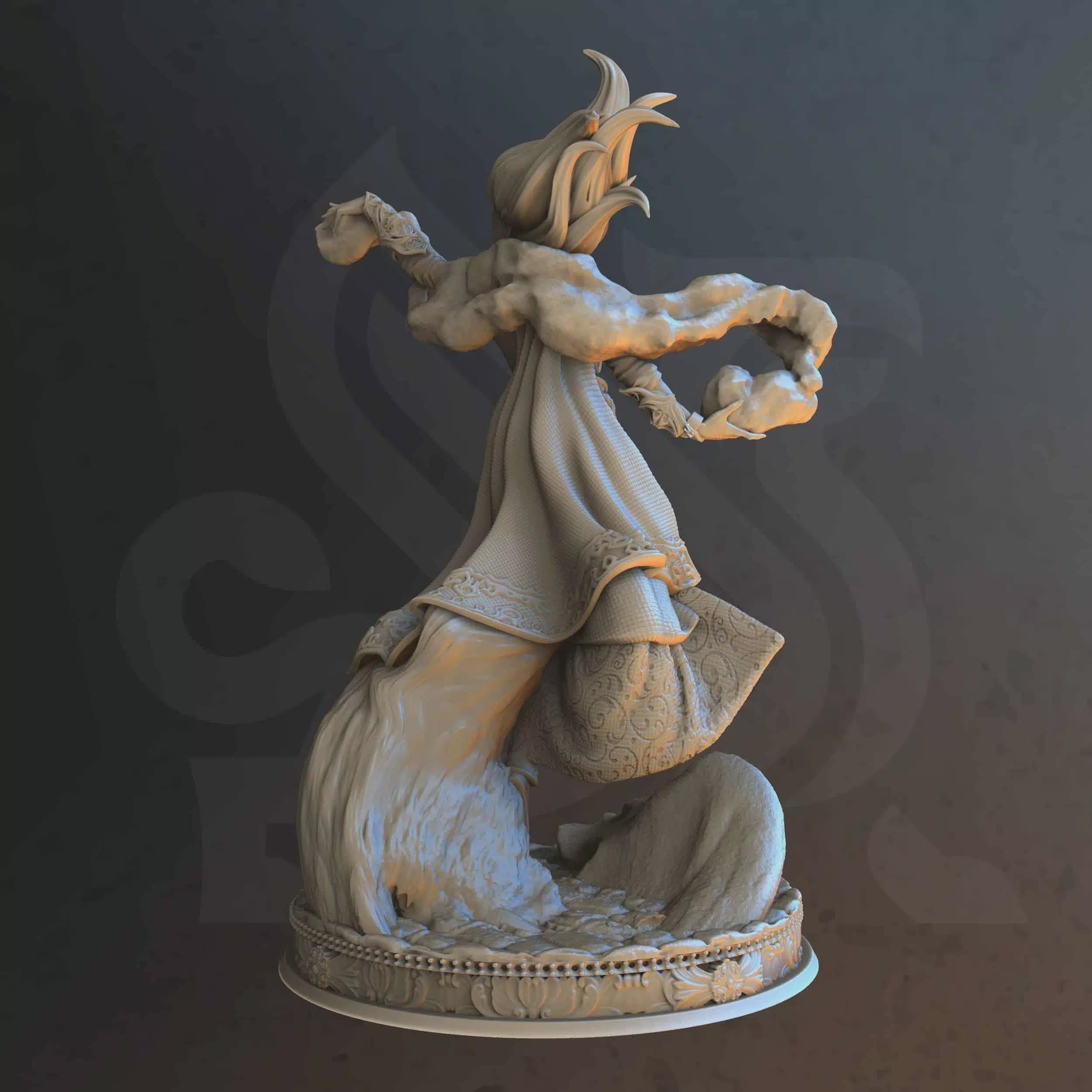 Female Elf Wizard Miniature - Tharimaeth, Archmaester of Golden Wisdom  - DM Stash