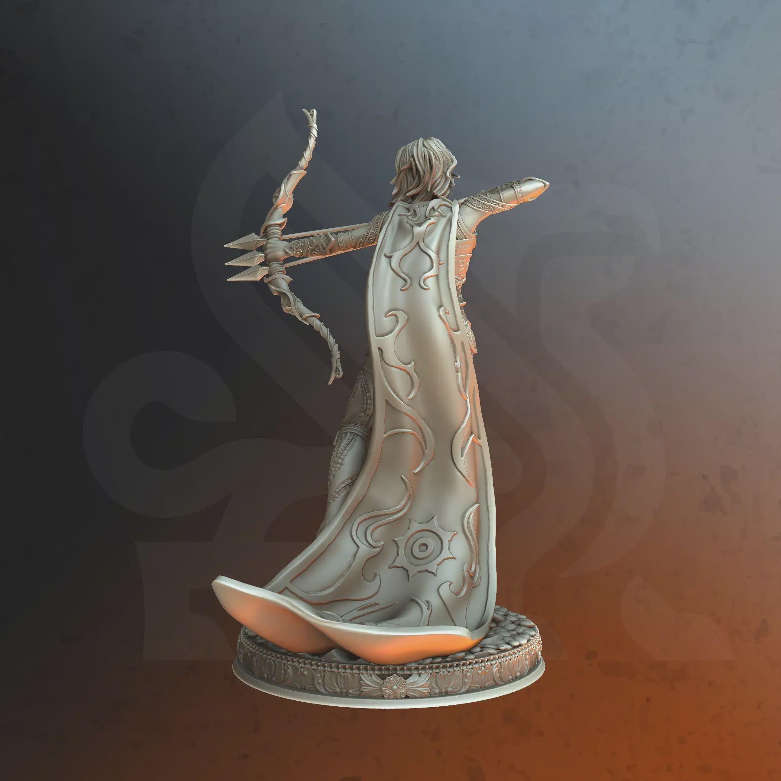 Female Elf Ranger Miniature - Sairena, Divine Archer - DM Stash