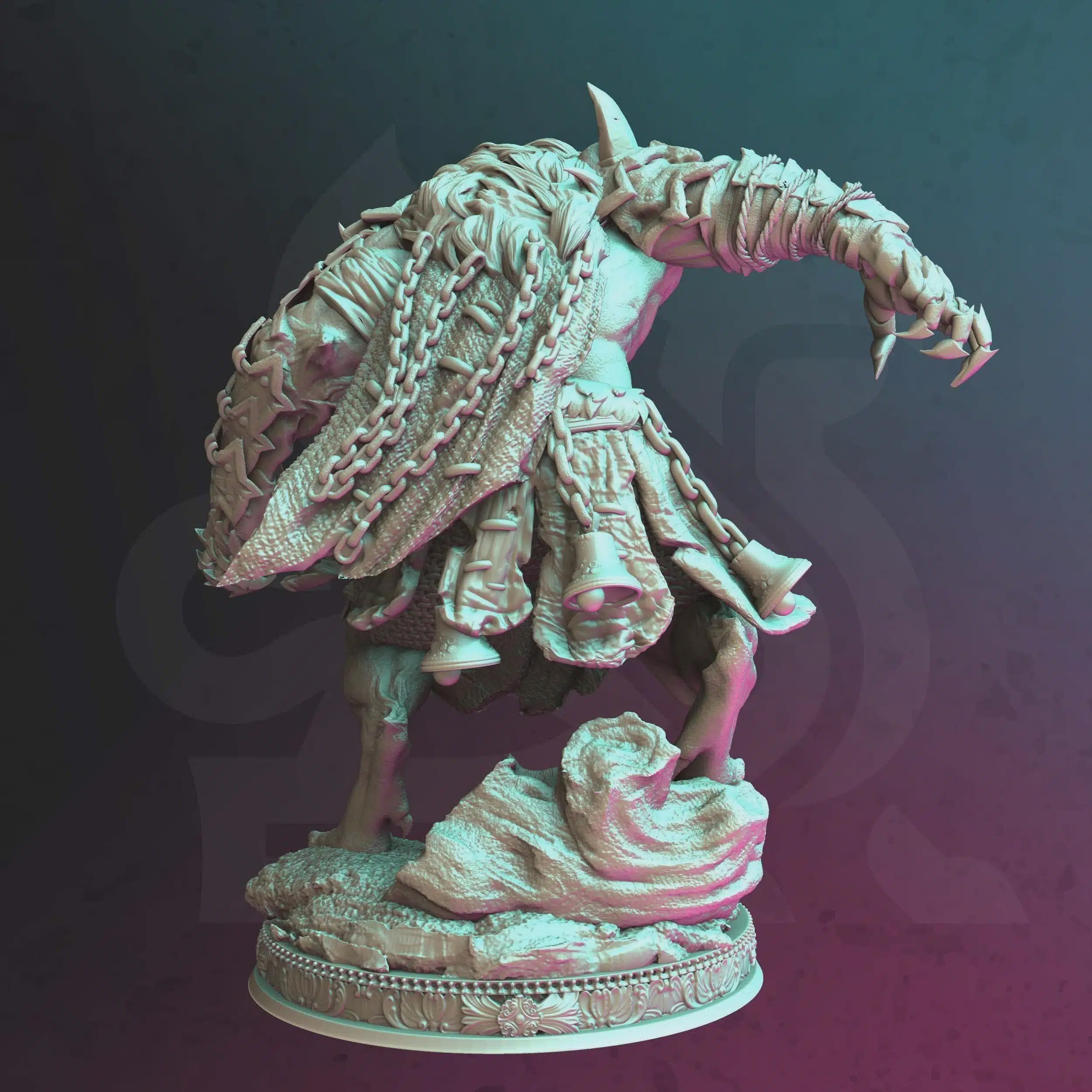 Lycanthrope Fighter Miniature - Loghain, Werewolf Knight - DM Stash