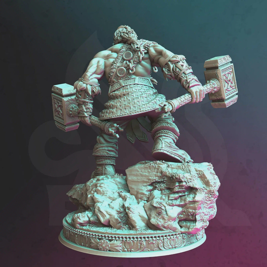 Dwarf Barbarian Miniature – Rend Mathias - DM Stash