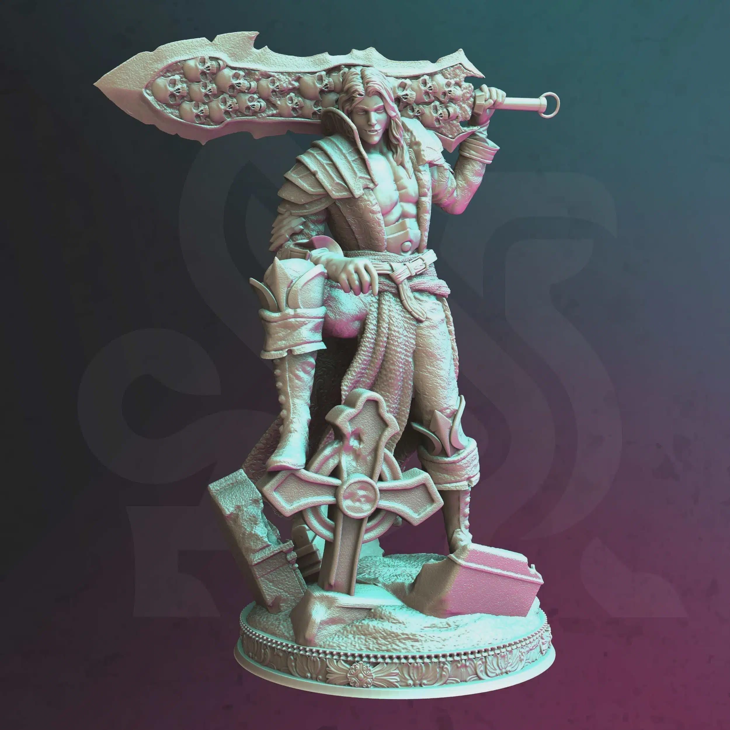 Vampire Fighter Hex Hunter Miniature - Almenhier Thrasliche, The First Vampire - DM Stash