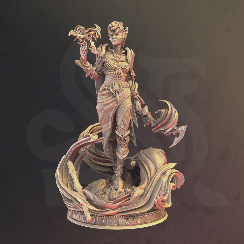 Female Elf Ranger Miniature - Rylena, Spellsword - DM Stash