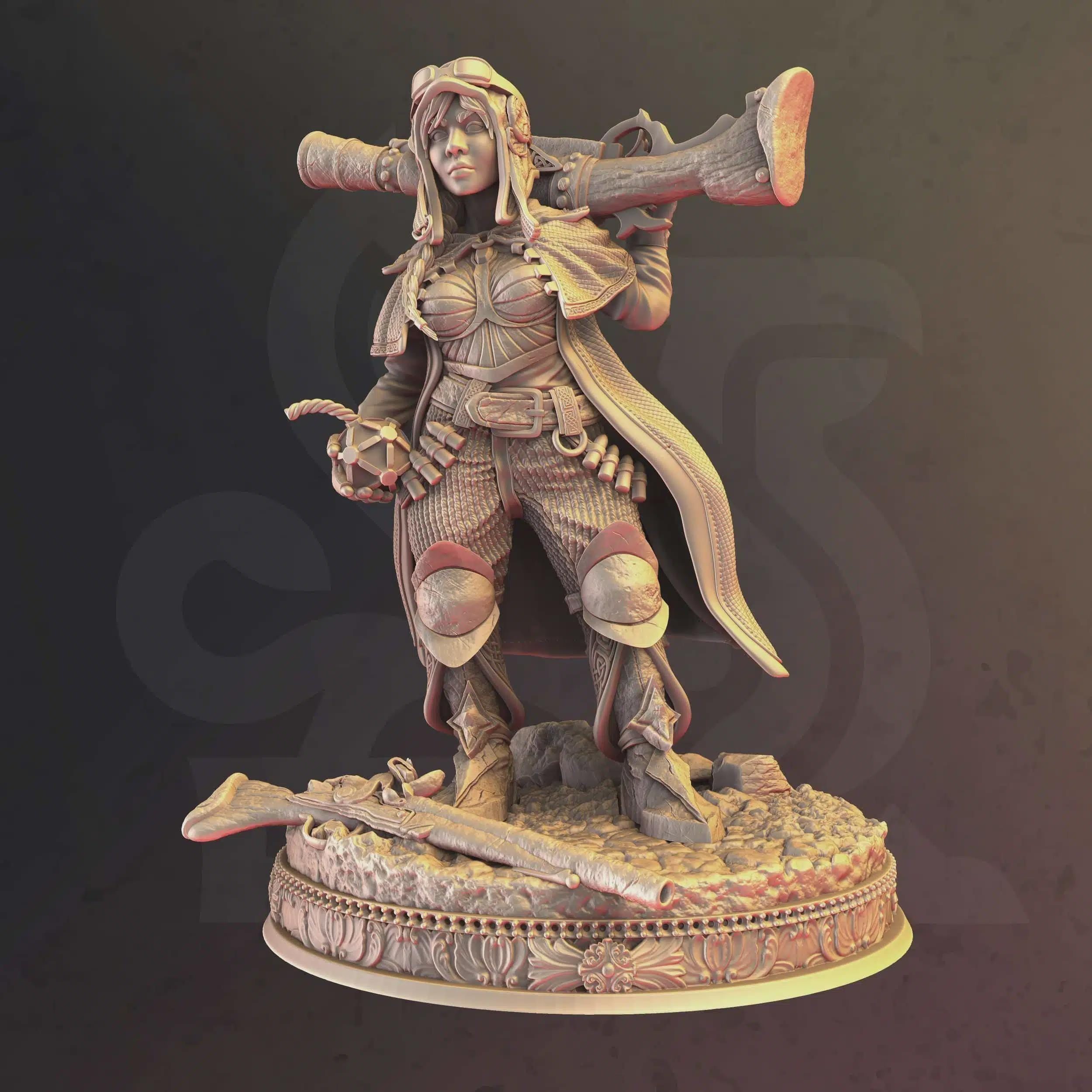 Female Dwarf Gunslinger - Brumhilda, Dwarven Hunter - DM Stash
