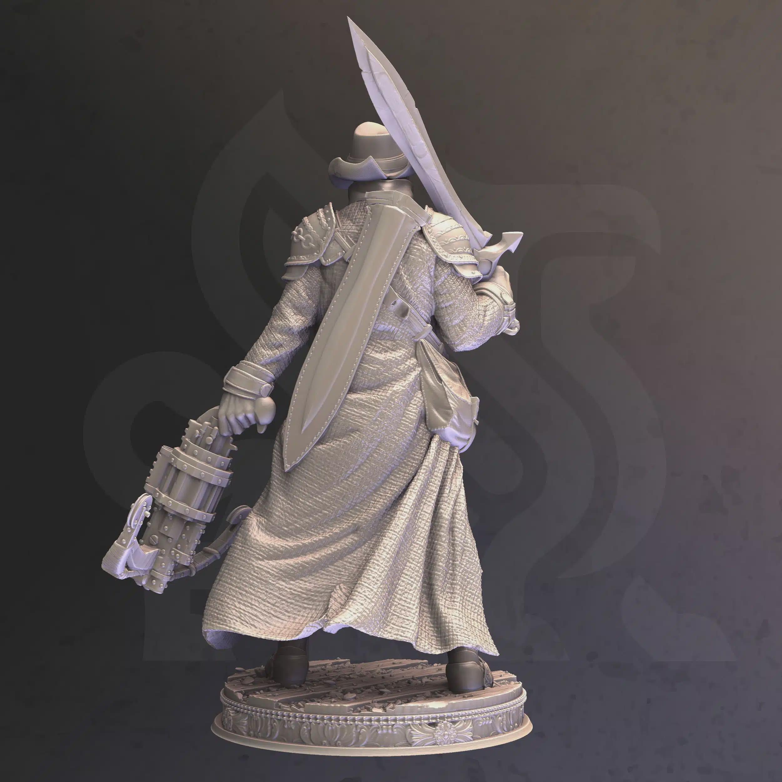 Human Hex Hunter Miniature - Valter Brookes, Vampire Hunter - DM Stash