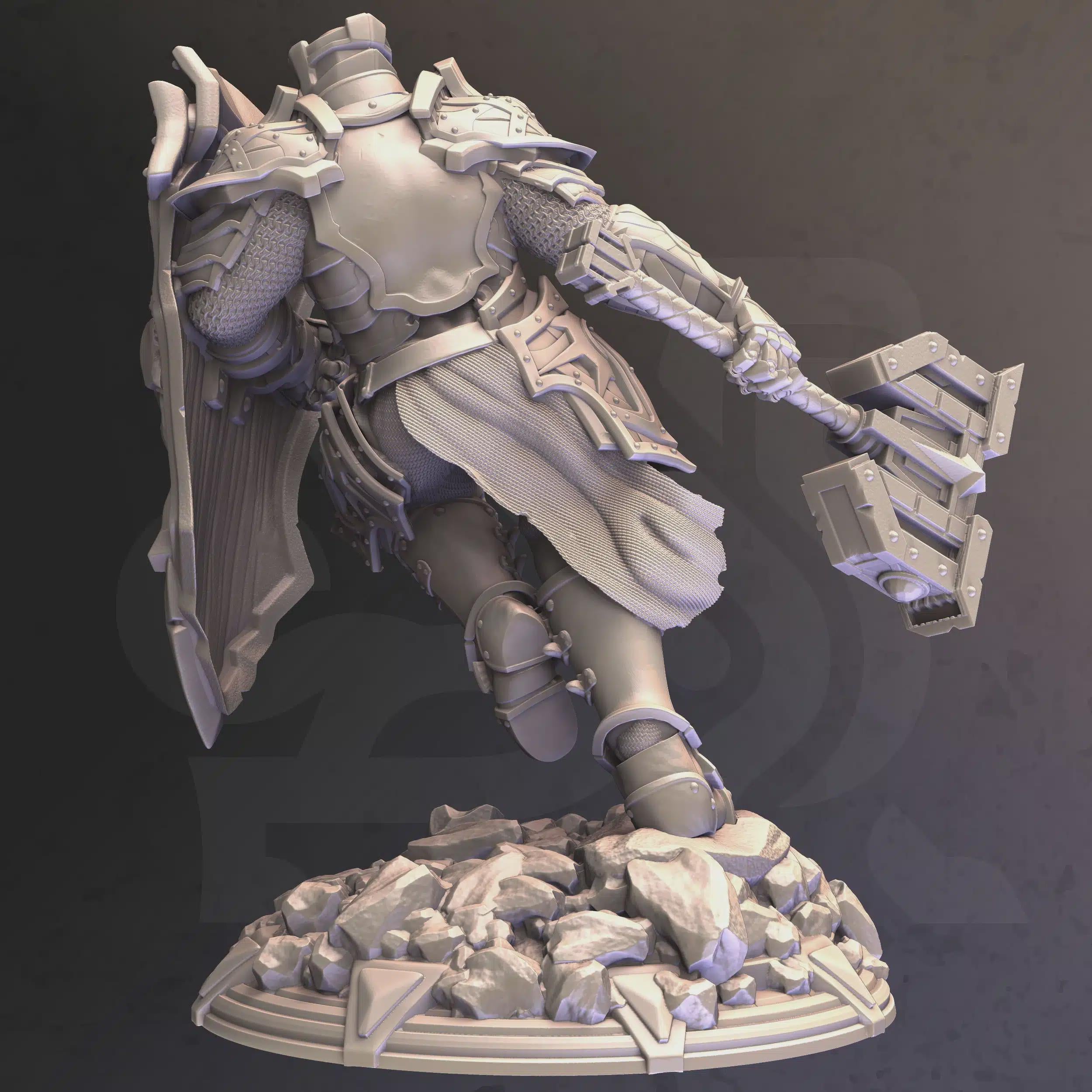 Human Paladin Miniature - Cardioth, Holy Paladin - DM Stash