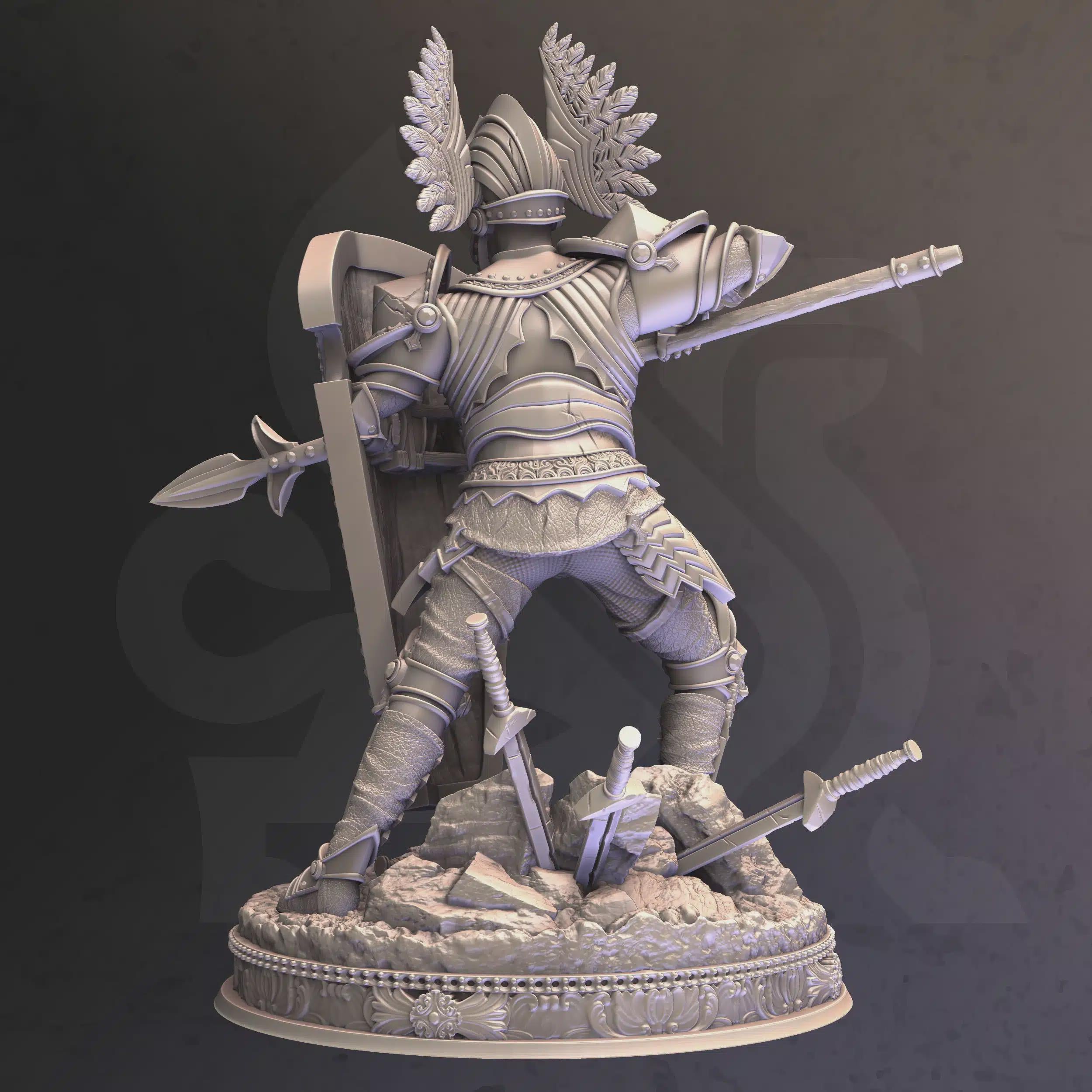 Human Fighter Miniature - Eridius Falx, Tower Guard - DM Stash