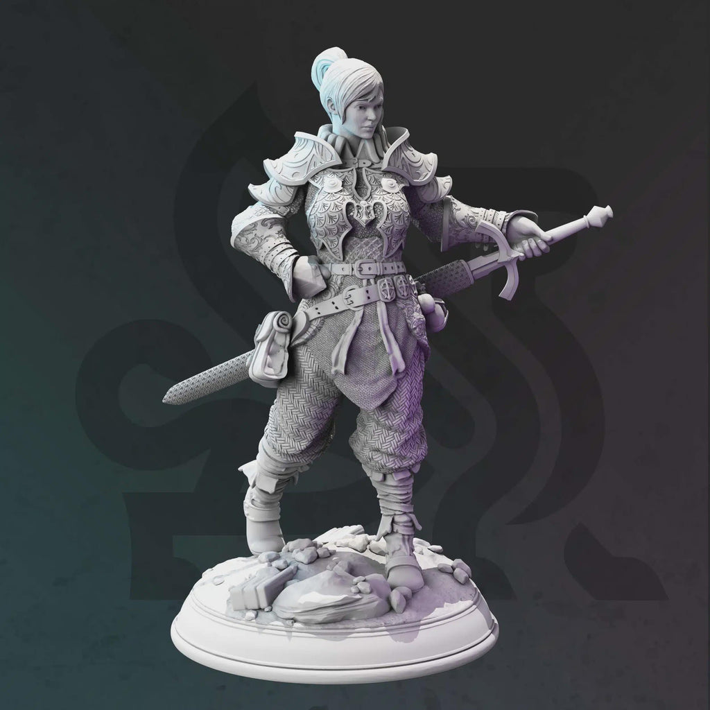 Female Human Ranger Miniature - Shapeshifter - Adana White - DM Stash