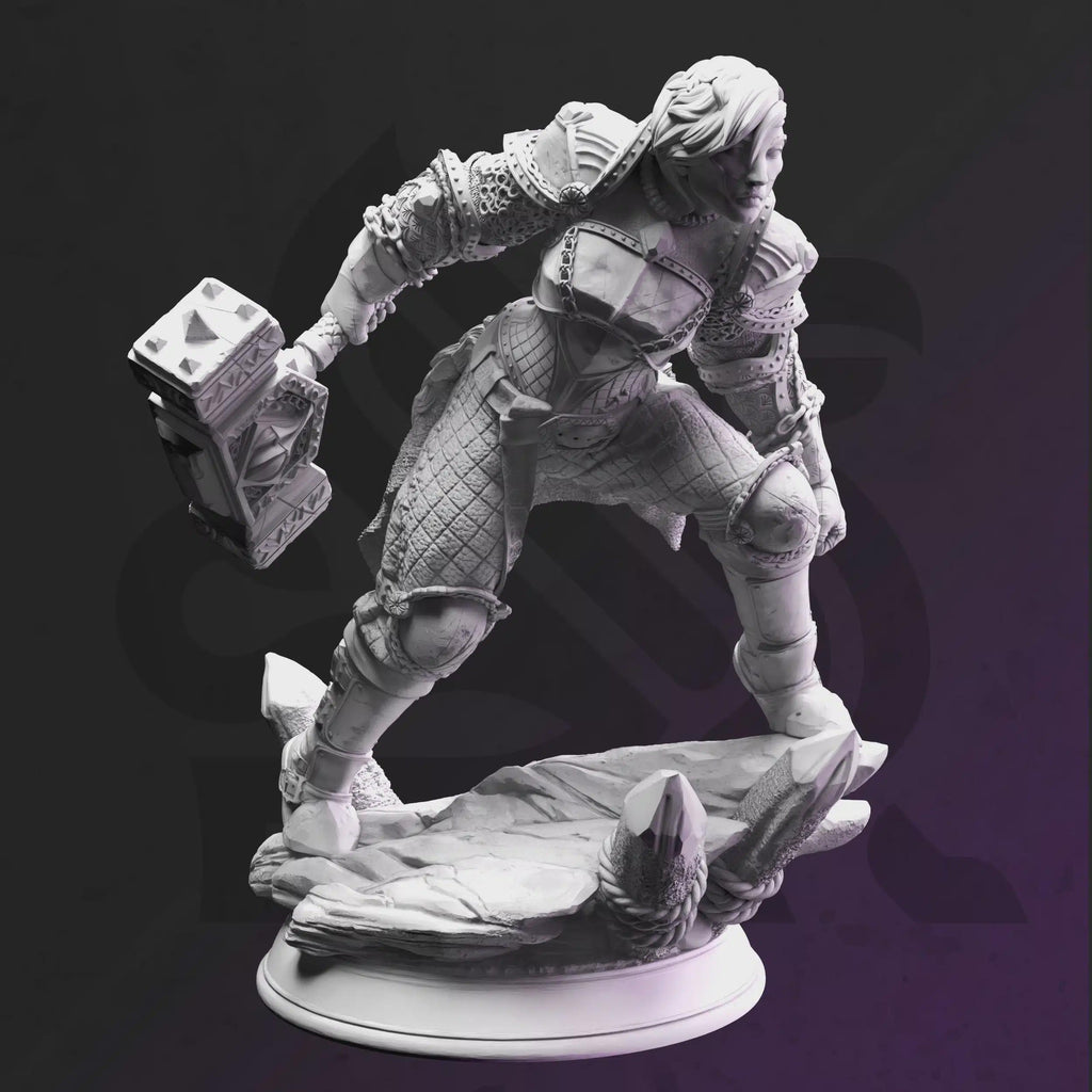 Female Goliath Paladin Miniature - Yrinsel - DM Stash