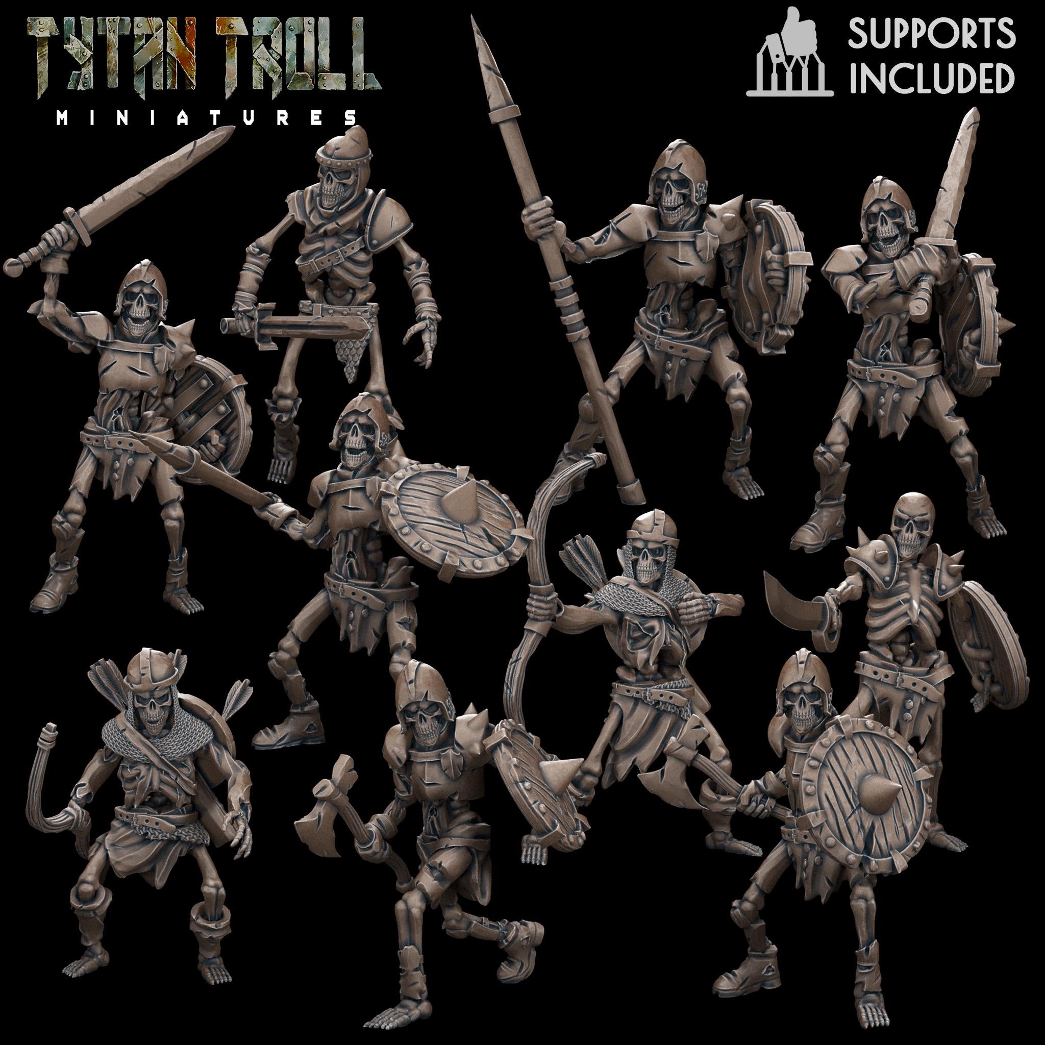 Gepanzerte Skelettkrieger (10er- oder 20er-Pack) - TytanTroll