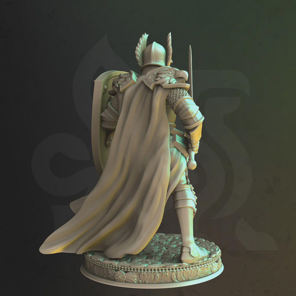 Human Paladin Miniature - Sergeant Silus - DM Stash