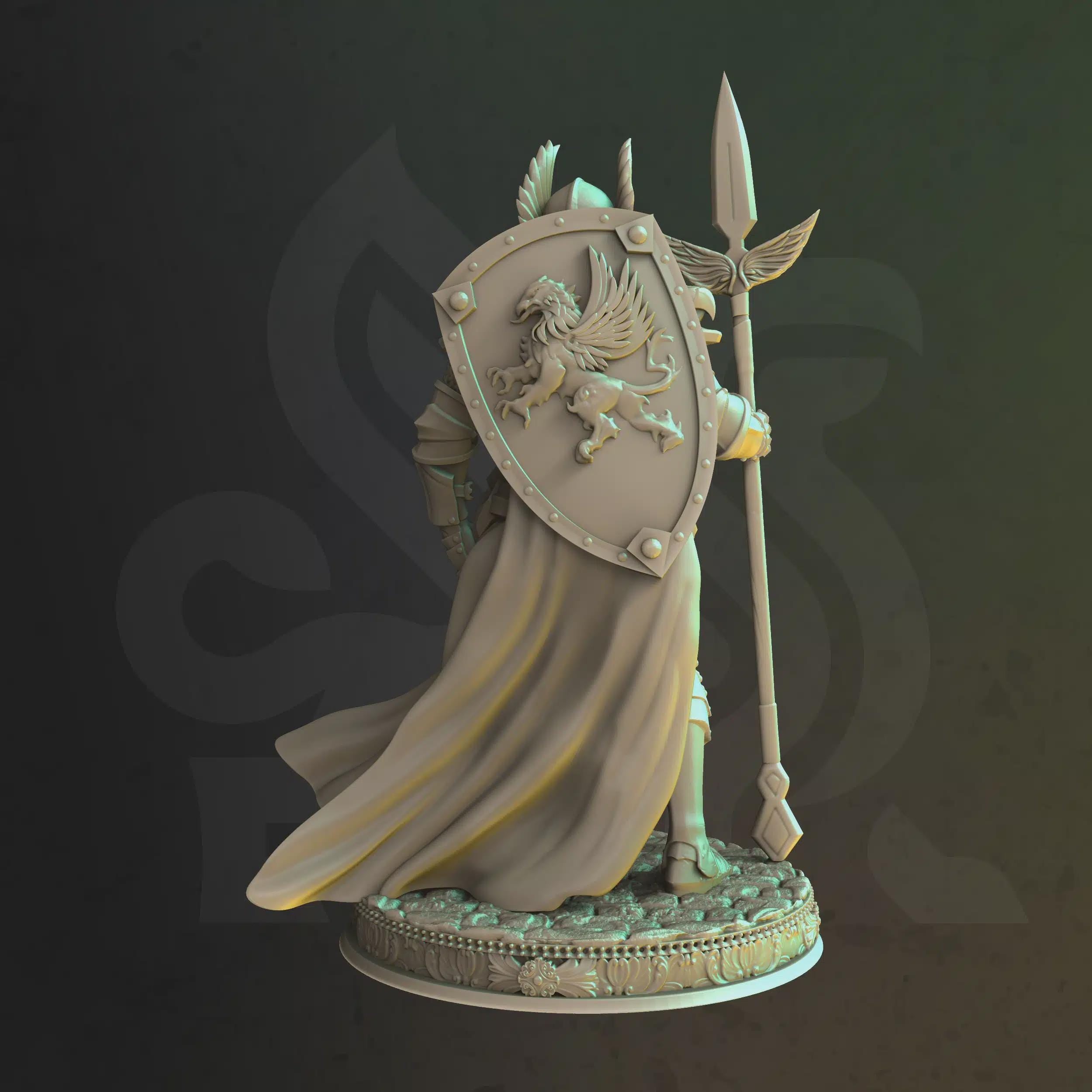 Drow Paladin Miniature - Sycamore, Knight of The Eagle - DM Stash