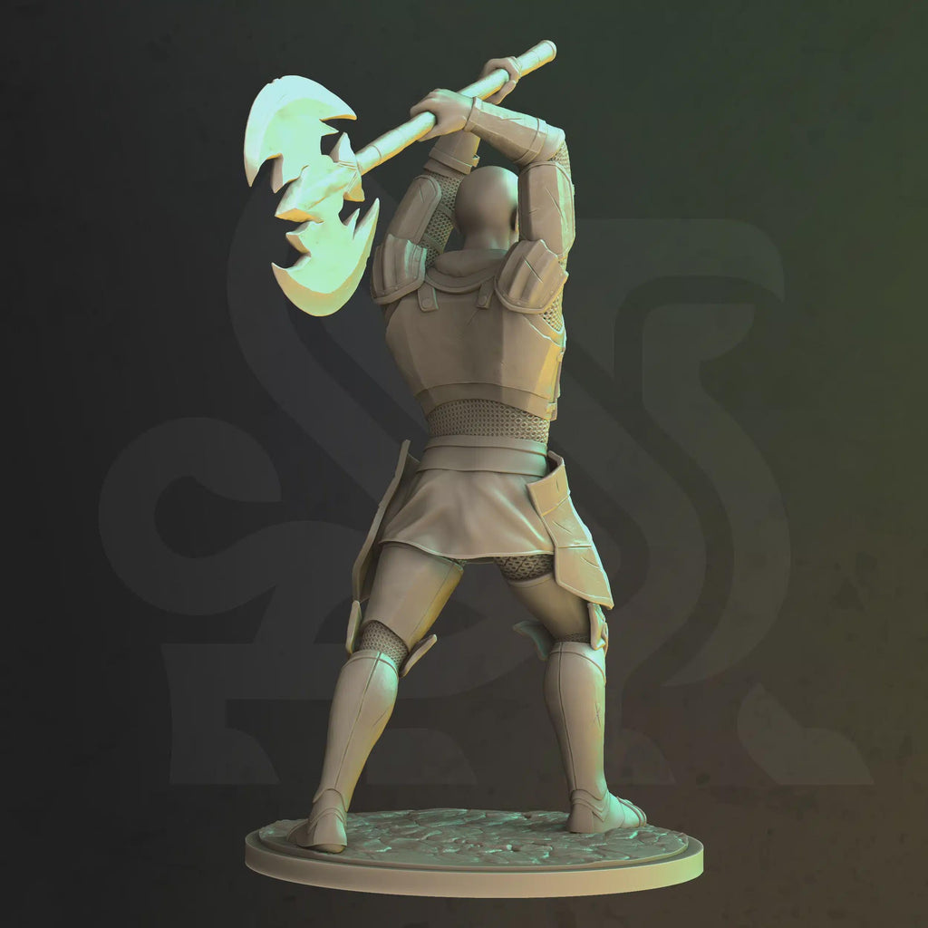 Goliath Barbarian Miniature - Runs on Wind, Knight of the Lion - DM Stash