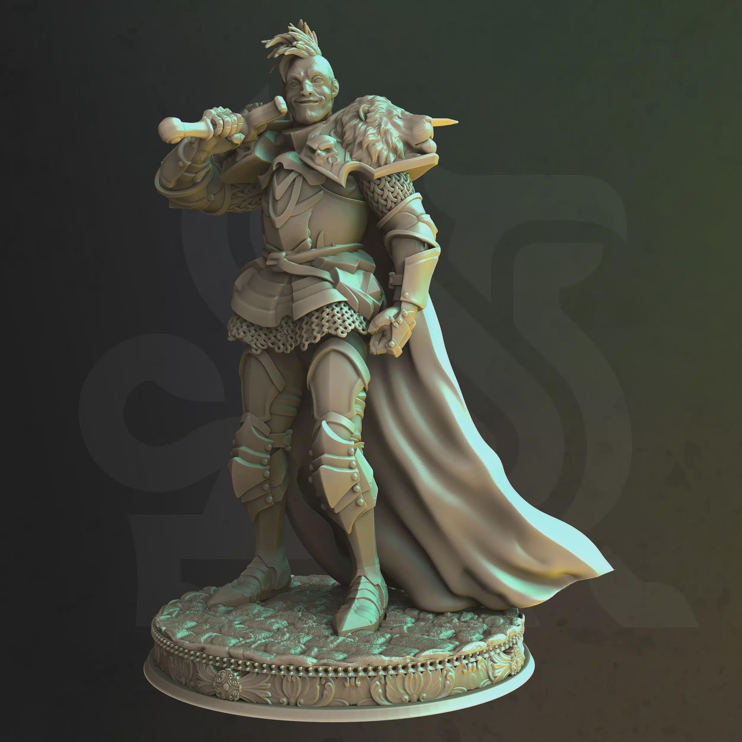 Human Paladin Miniature - Pride, Champion Of The Claw - DM Stash