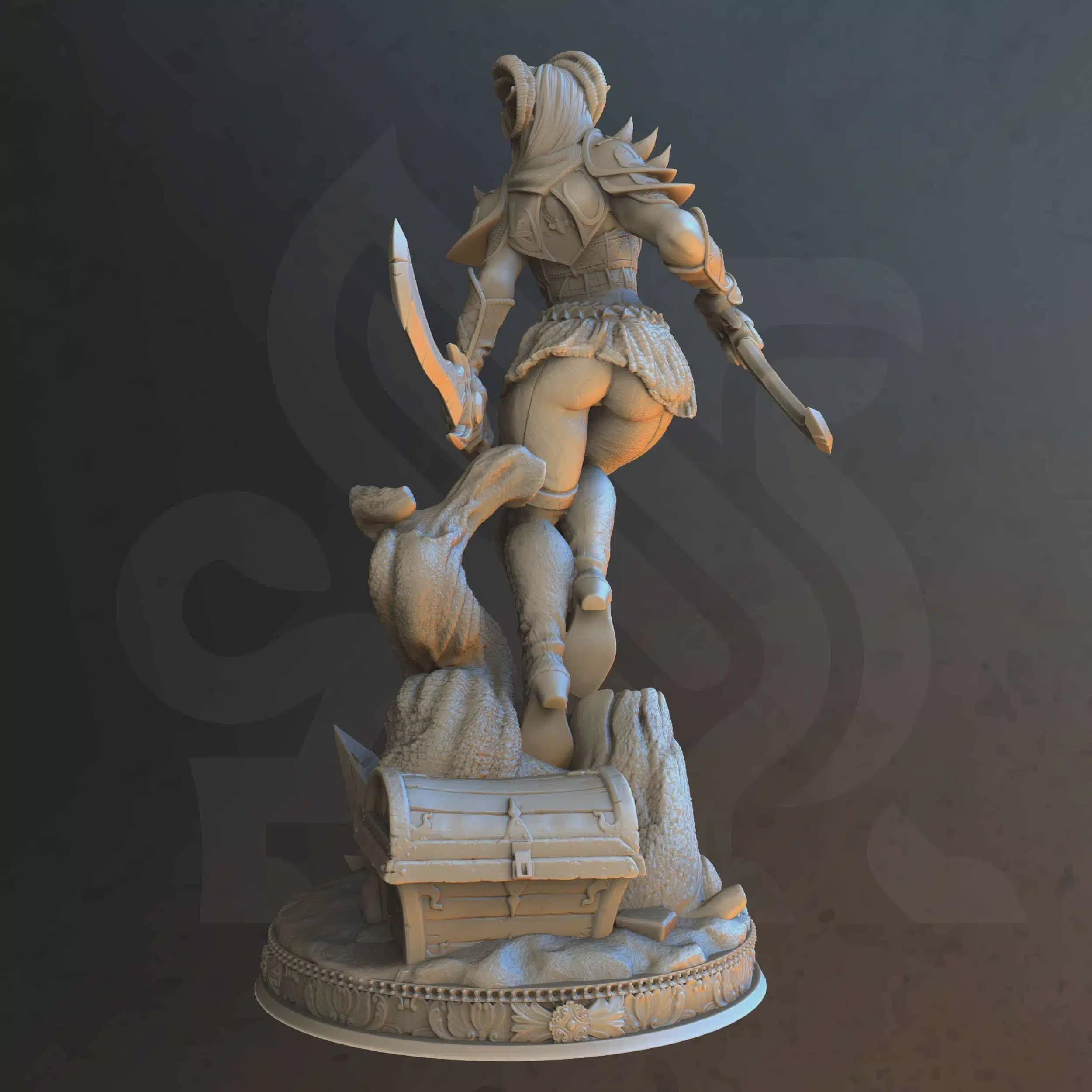 Female Tiefling Rogue Miniature - Orlena, Master of Poisoned Talons - DM Stash