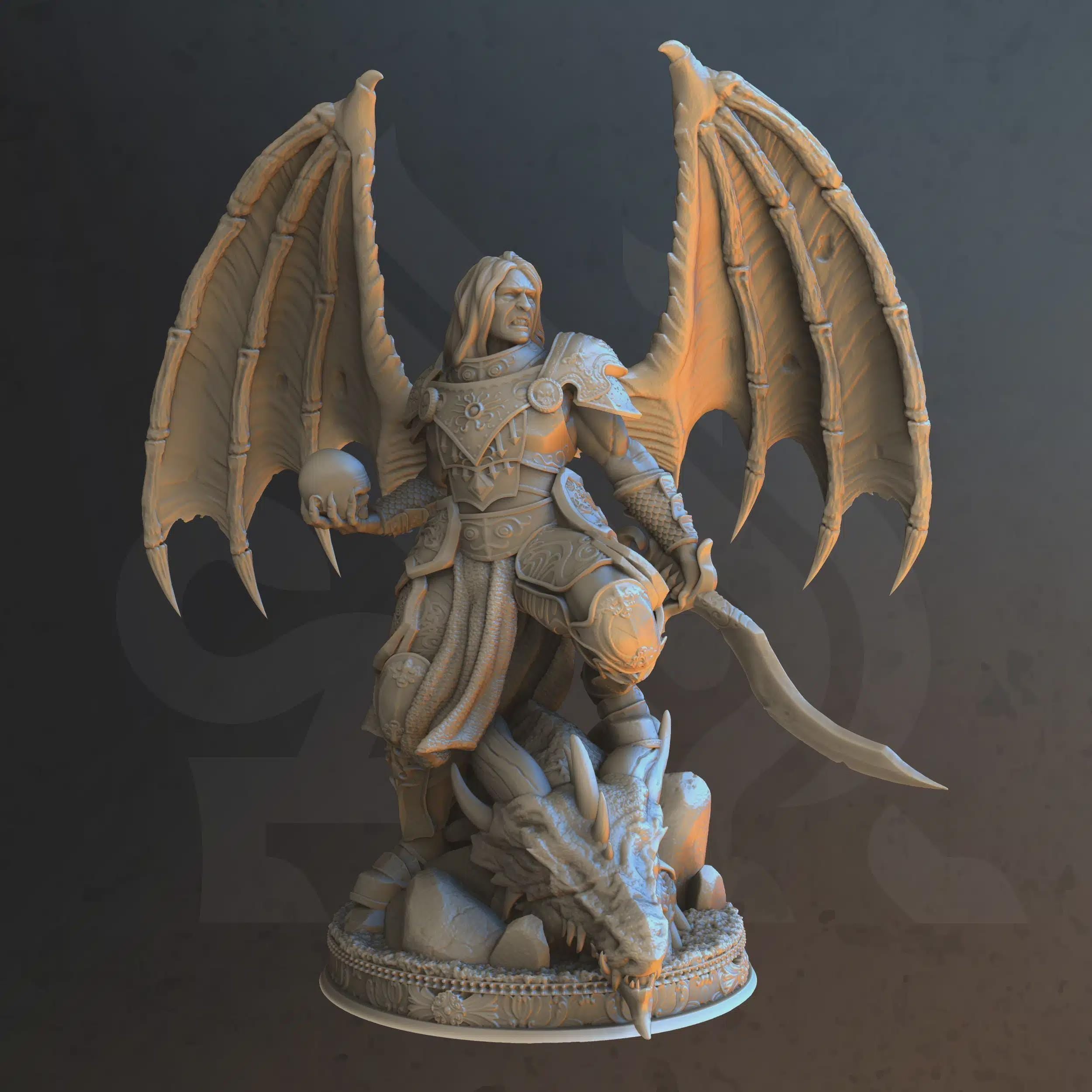 Vampire Rogue Fighter Miniature - Etherian, Master of Soundless Wings - DM Stash