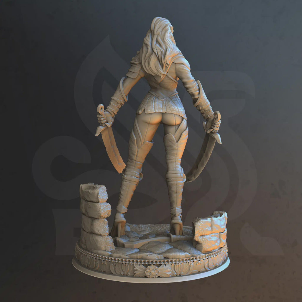 Female Elf Rogue Miniature - Scarlett, Agent - DM Stash