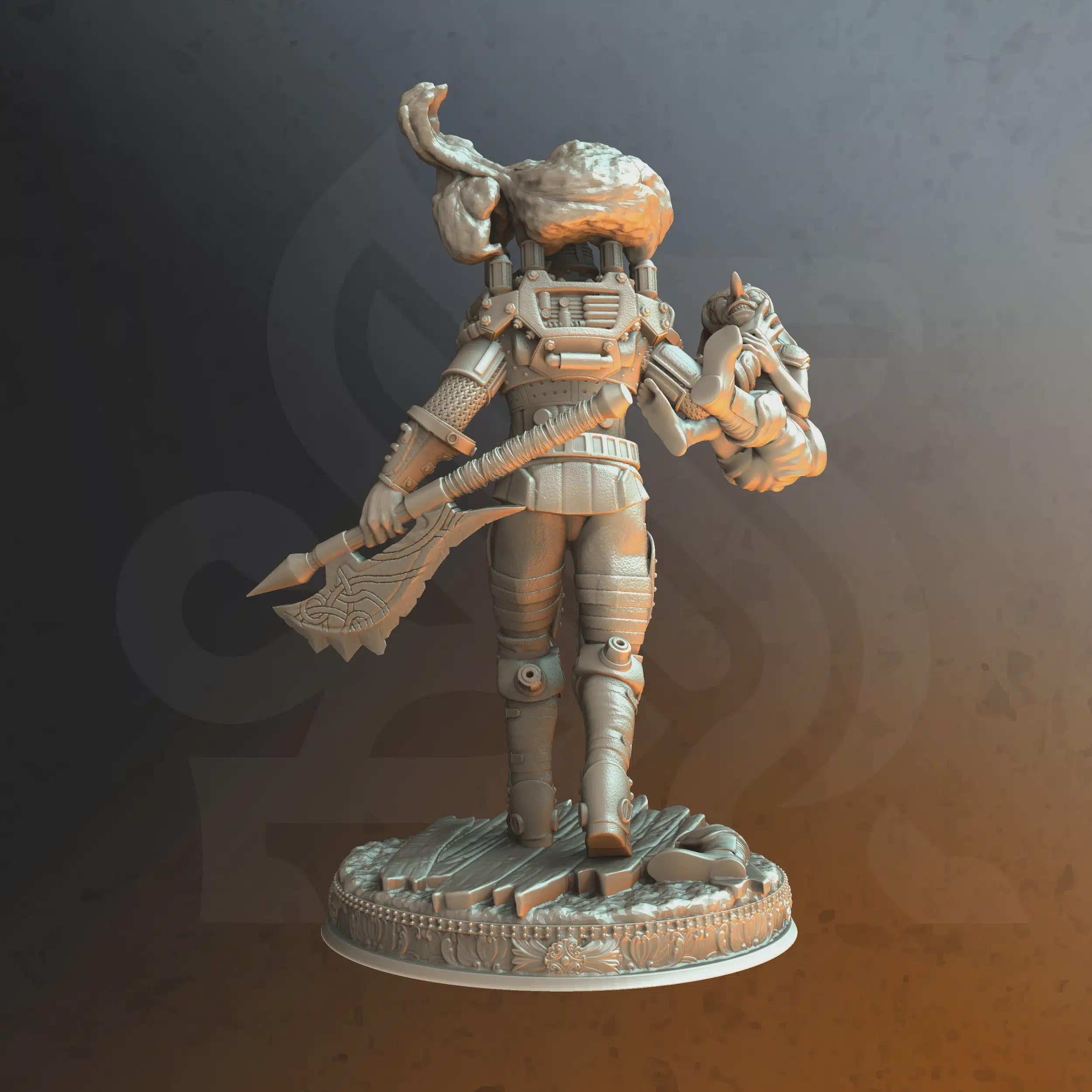 Female Human Artificer Miniature - Ymir Tresarg, Jarl's Wrath - DM Stash
