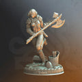 Female Human Barbarian Miniature - Aedre The Angry - DM Stash