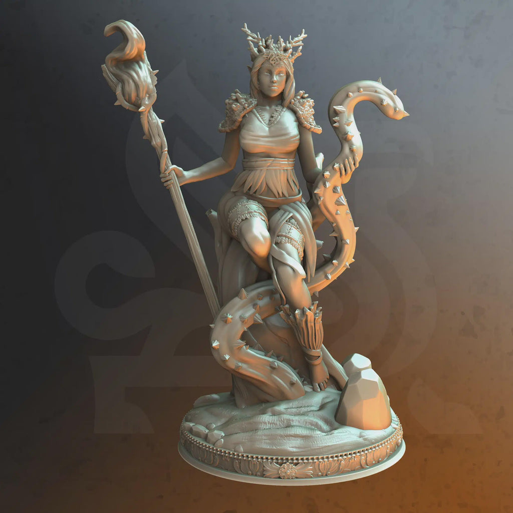 Female Elf Druid Miniature - Rheda The Revered - DM Stash