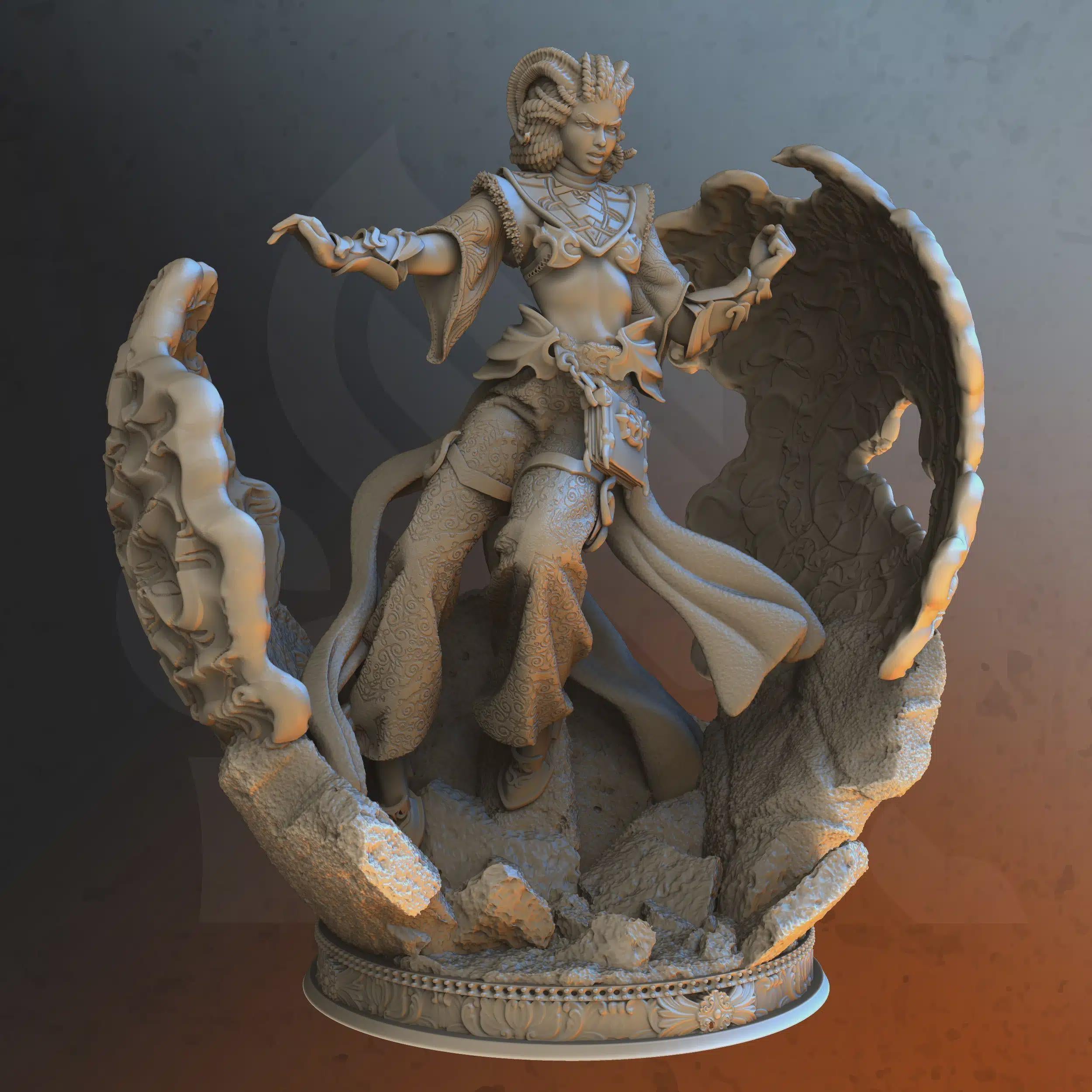 Female Tiefling Sorcerer Wizard - Arcane Spellcaster - Inaya - DM Stash