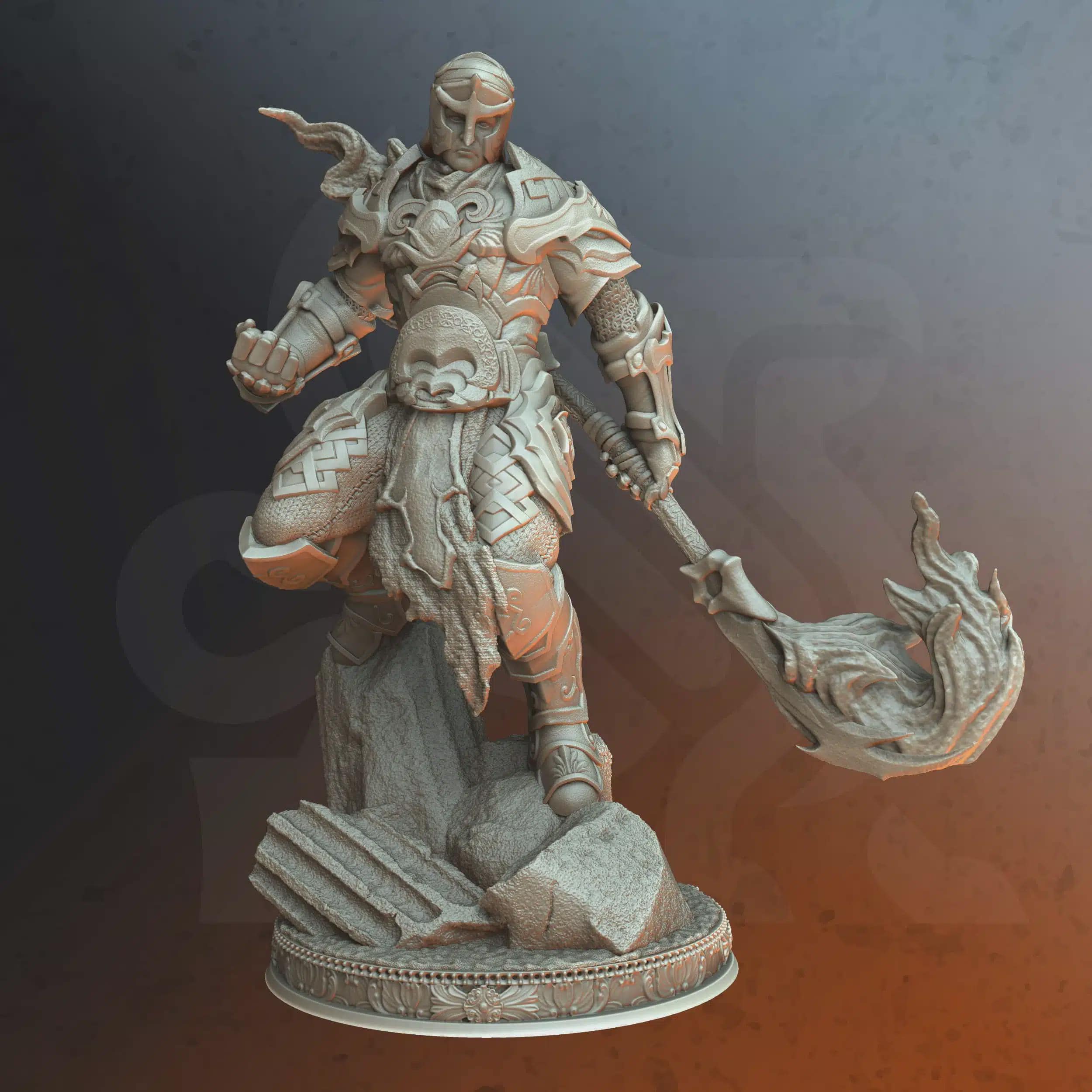Human Paladin Miniature - Keydrin, Valadhar Elite - DM Stash