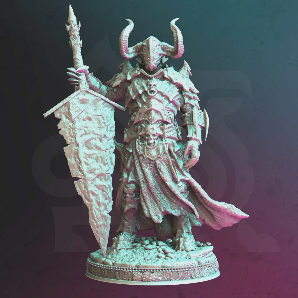 Human Paladin Hex Hunter Miniature - Morian Fairhair, Deathknight - DM Stash