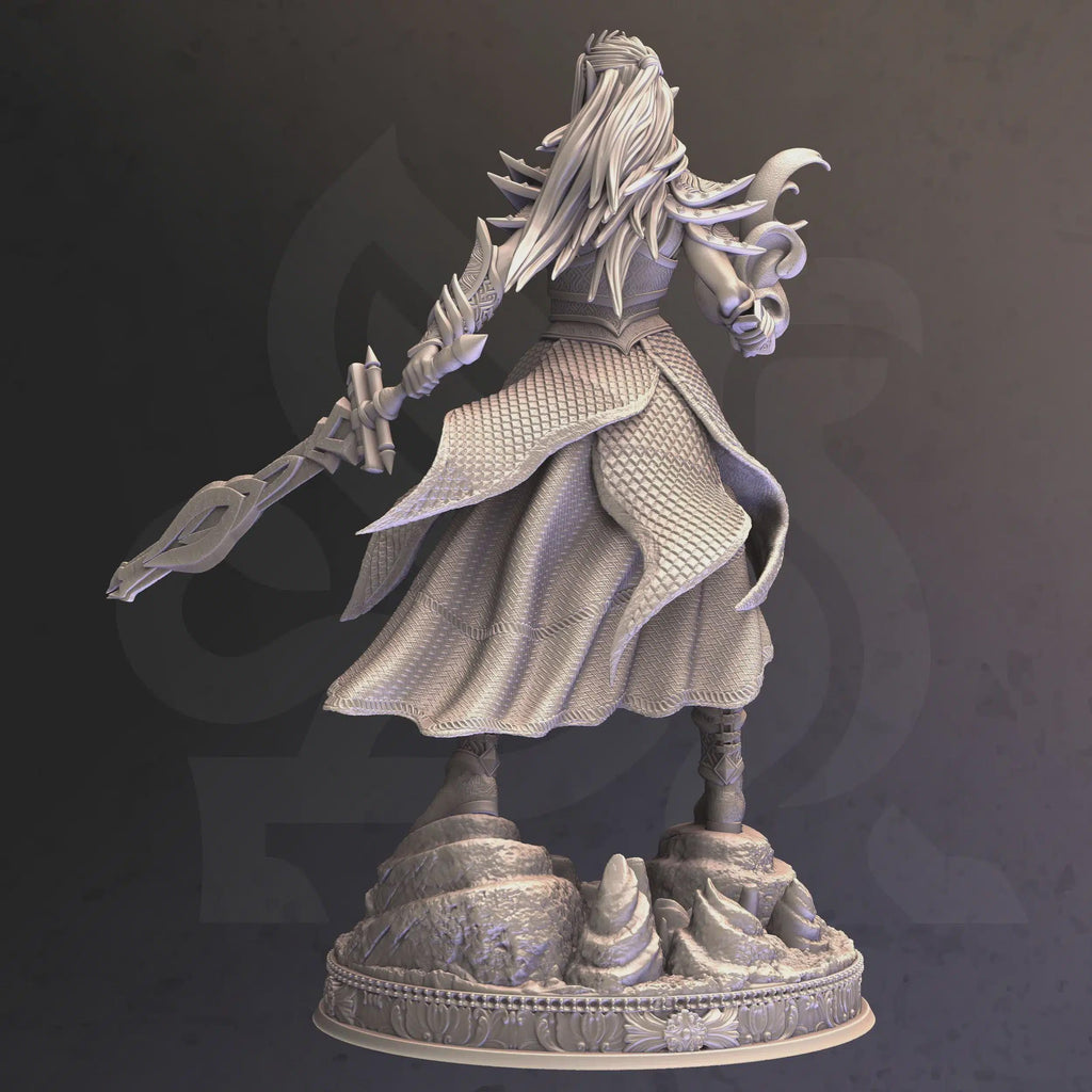 Female Elf Wizard Miniature - Elaina Naire, The Deathbringer - DM Stash