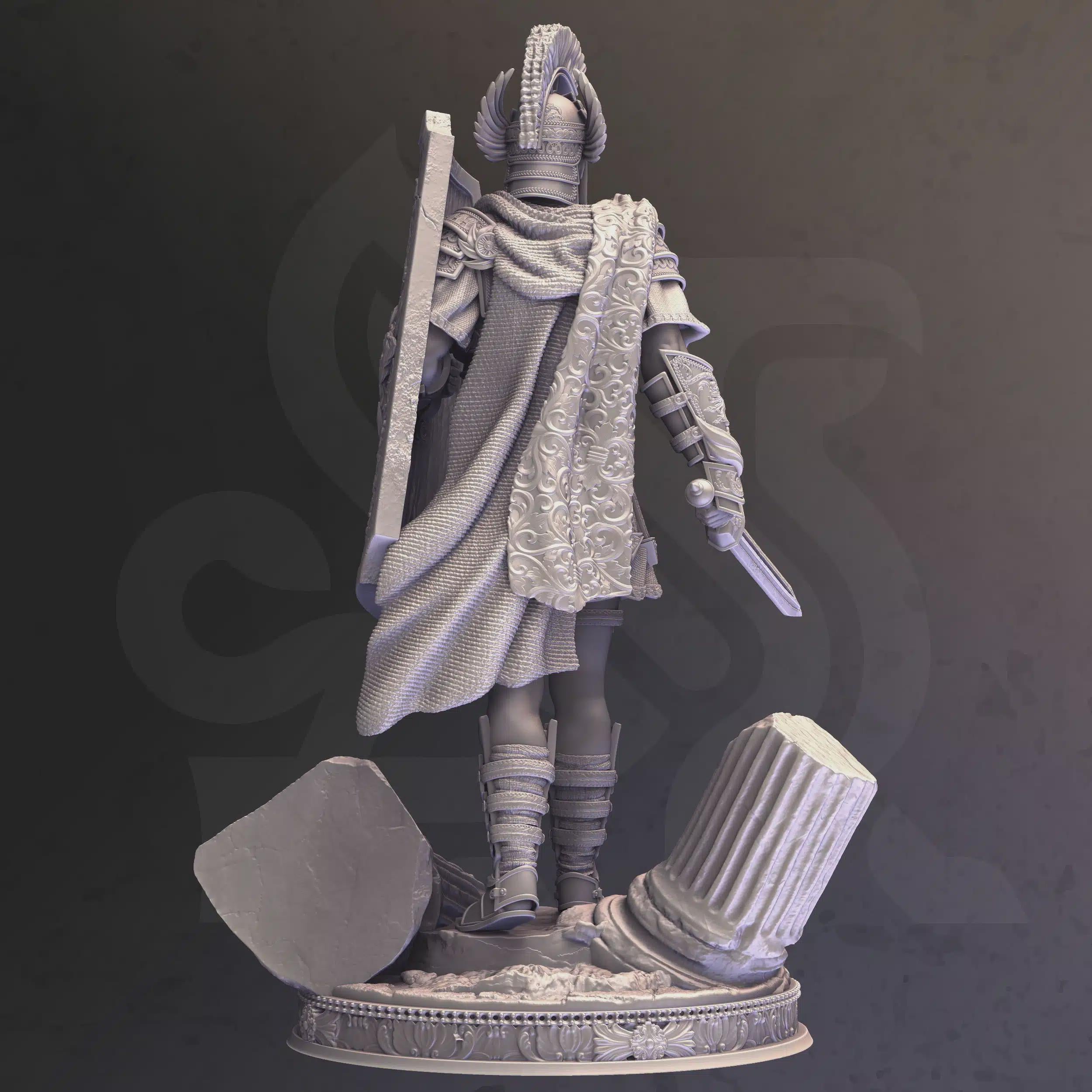 Human Fighter Miniature - Trellus Tacitus, Baldurian Defector - DM Stash