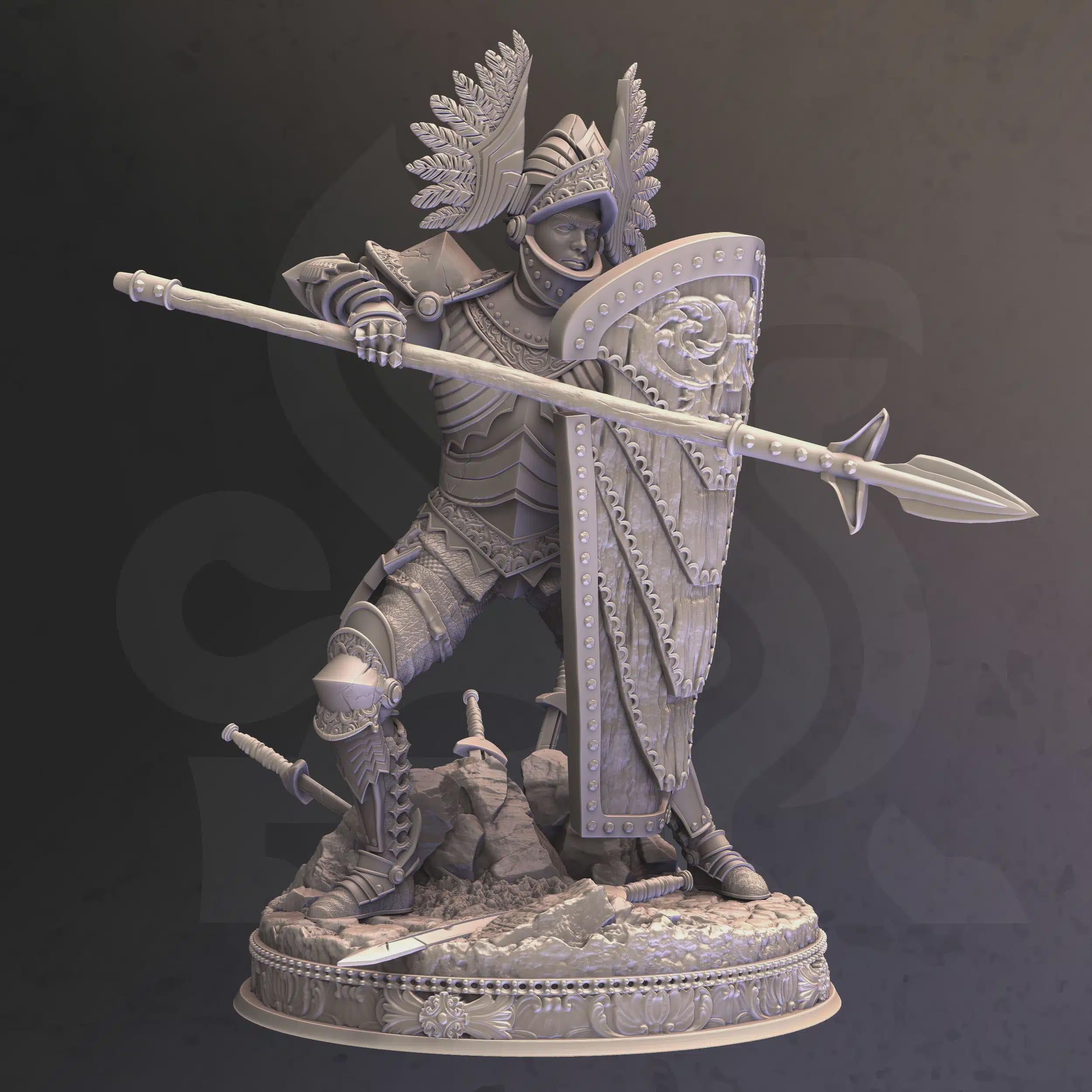 Human Fighter Miniature - Eridius Falx, Tower Guard - DM Stash